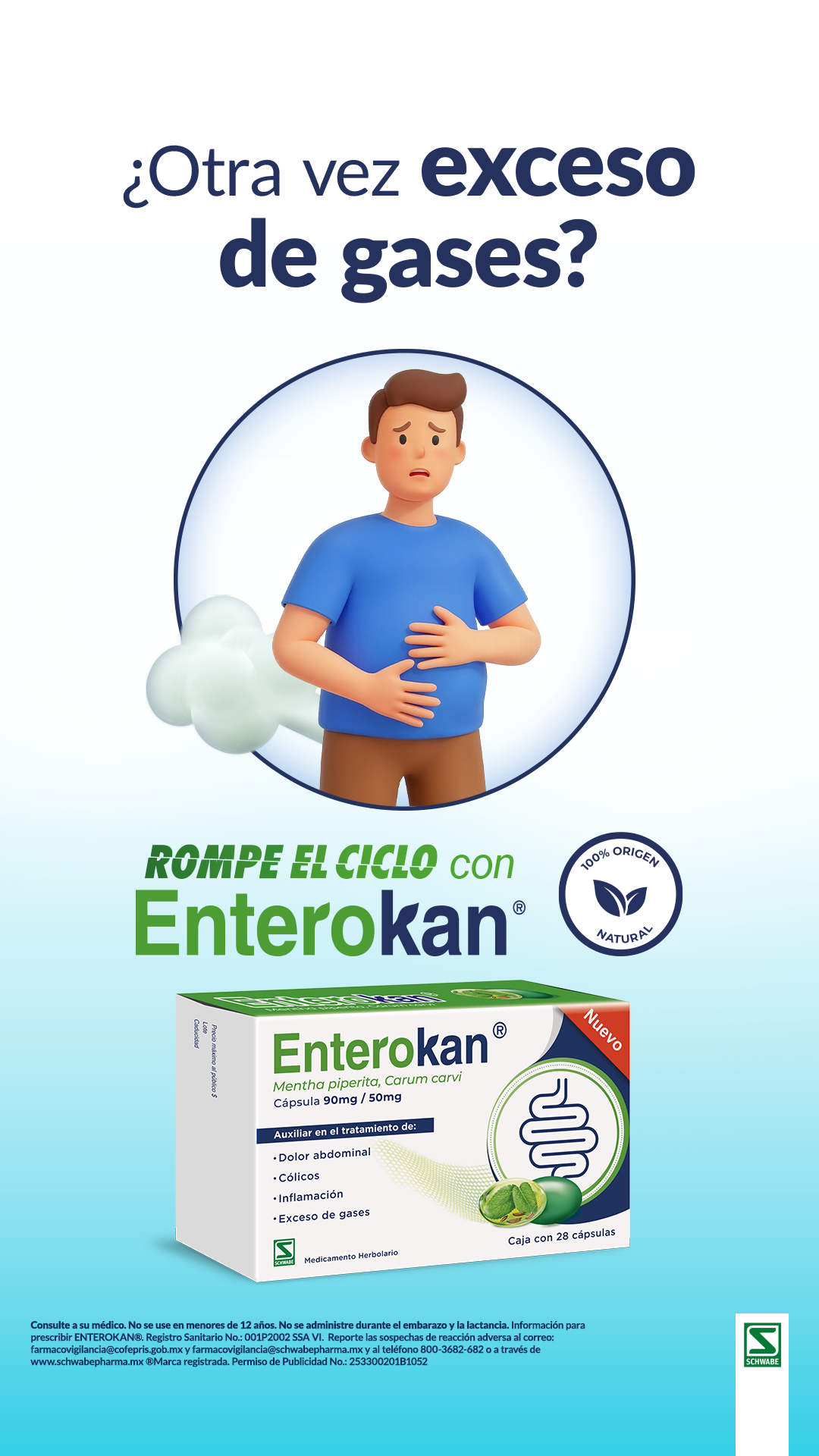 Enterokan Facebook ad: Cuando tu día se vuelve incómodo