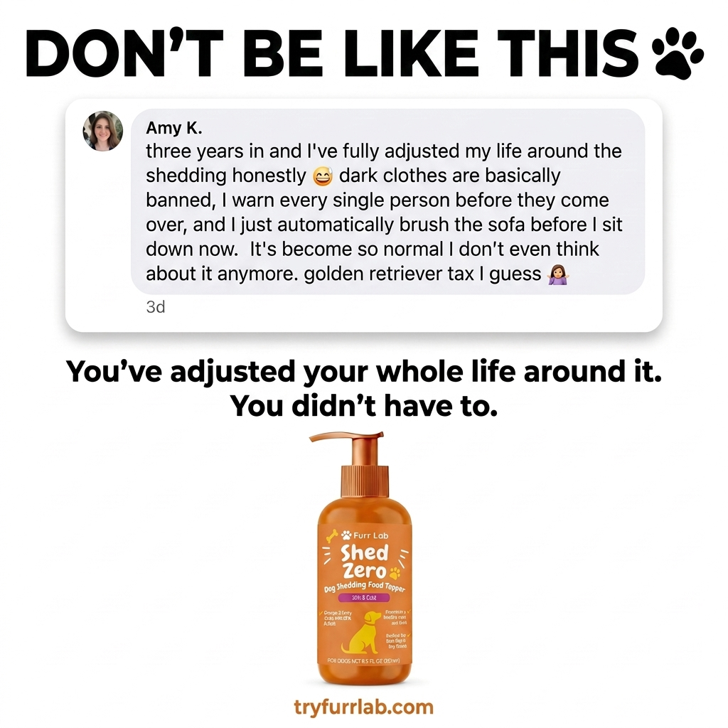 Furr Lab Facebook ad: Three years of adjusting your life around it. It takes 4-6…