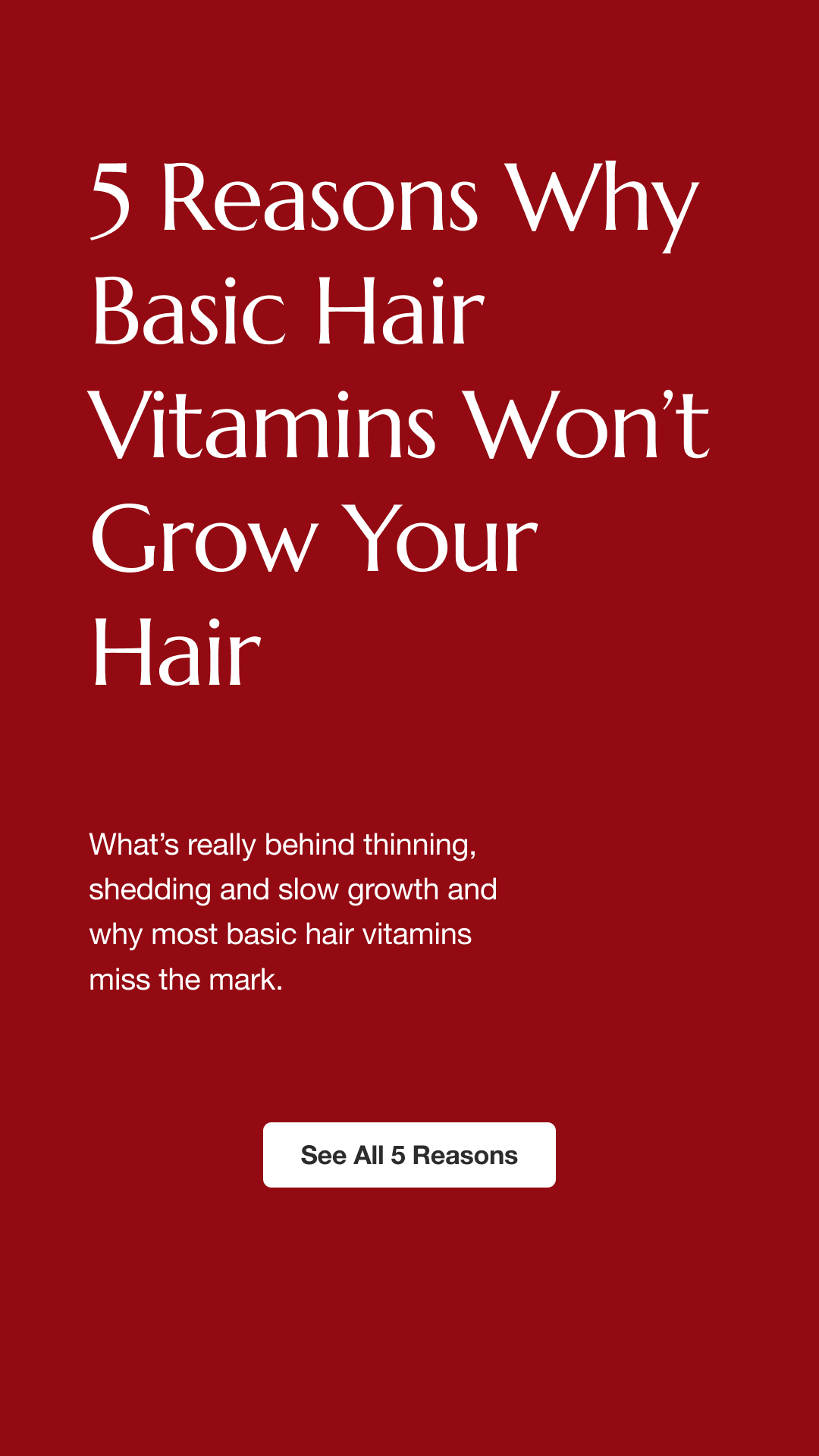 Hairburst Facebook ad