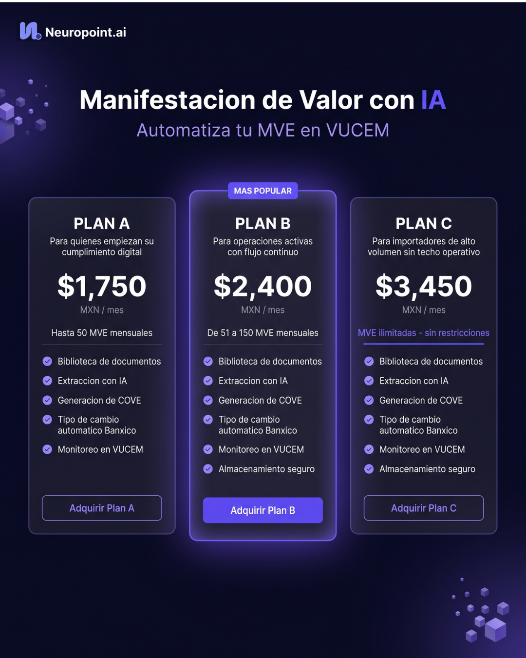 Neuropoint.ai Facebook ad: Tu MVE listo en minutos