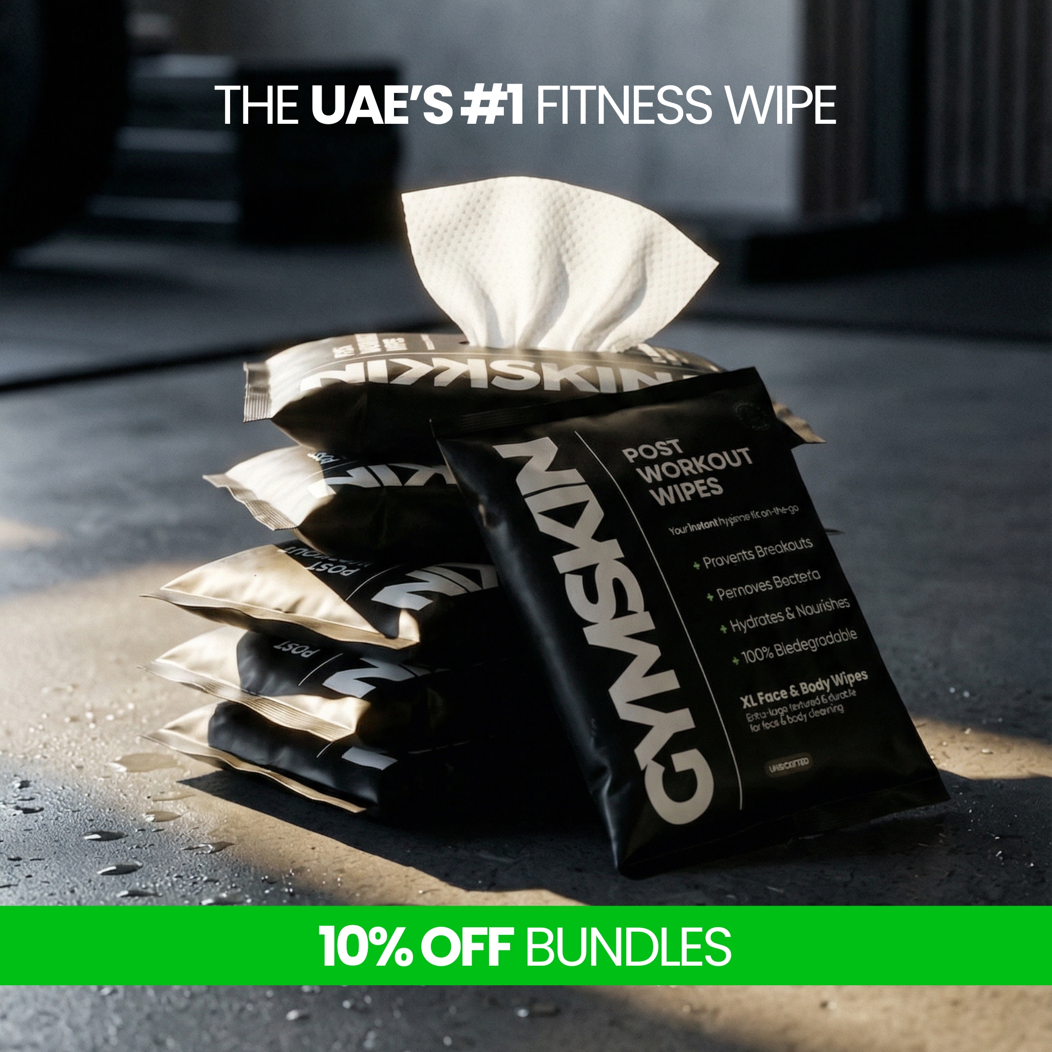 Gymskin Products Facebook ad: 10% OFF bundles for a limited time