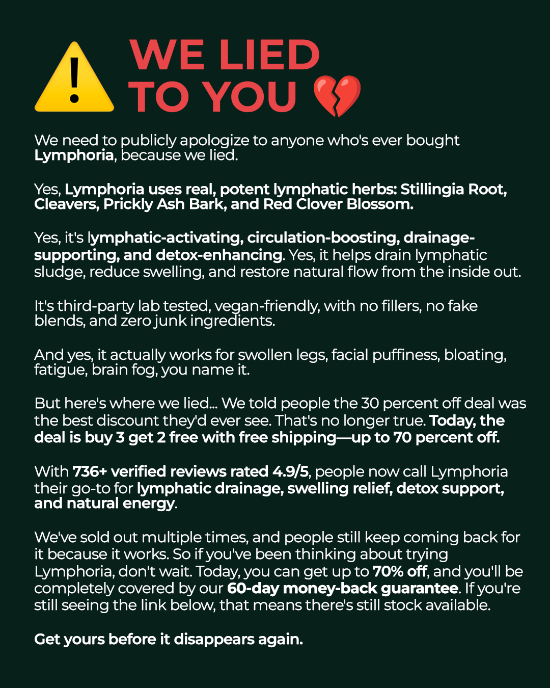 Lymphoria Facebook ad