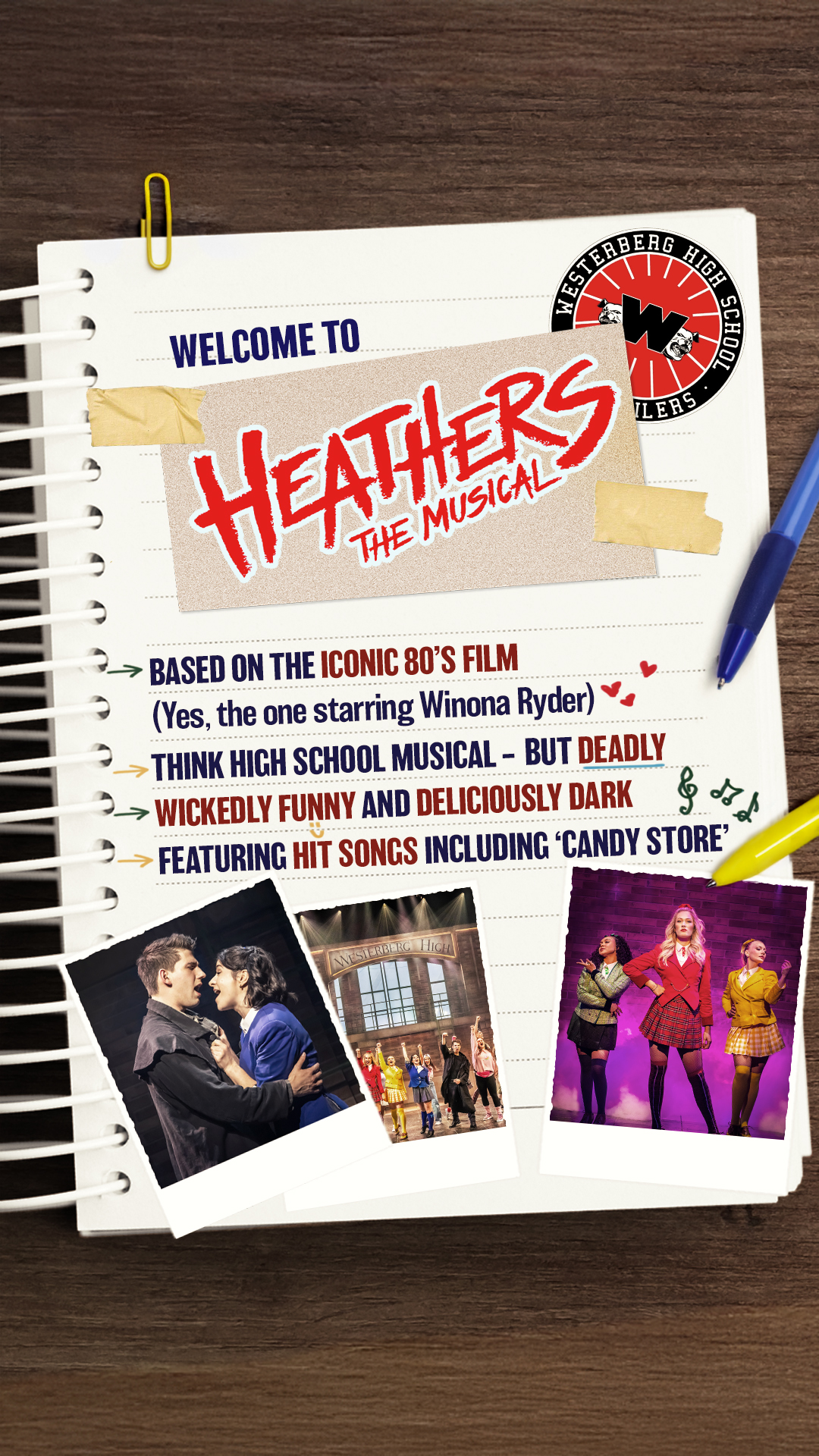 Heathers The Musical AU & NZ Facebook ad from Jun 18, 2026