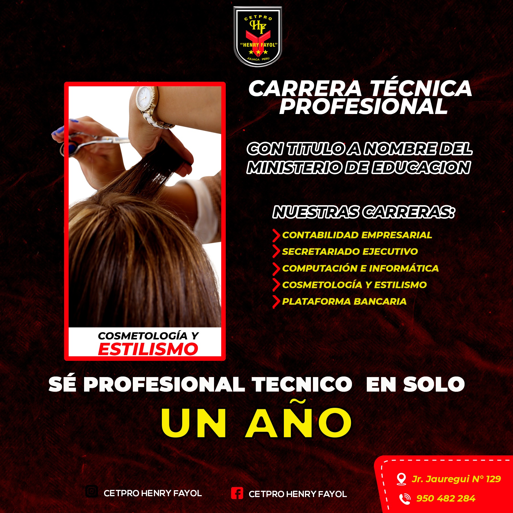 CETPRO HENRY FAYOL Facebook ad: ¡Convierte tu pasión en tu profesión!