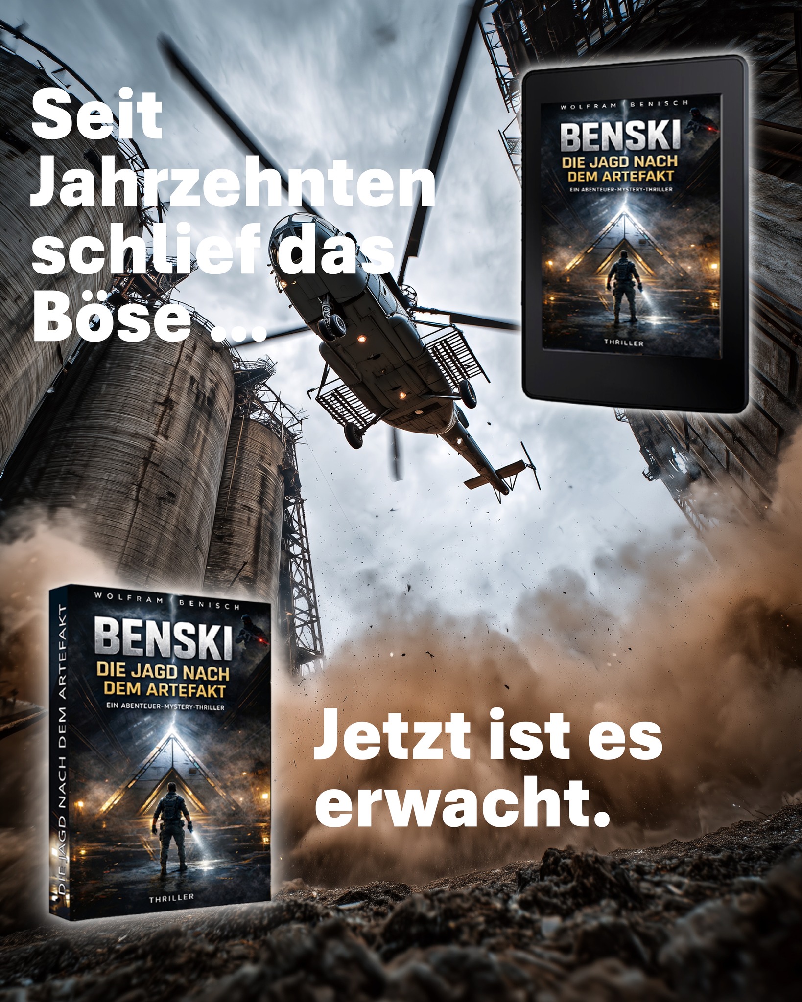 Wolfram Benisch - Thrillerautor Facebook ad: BENSKI Die Jagd nach dem Artefakt: Thriller