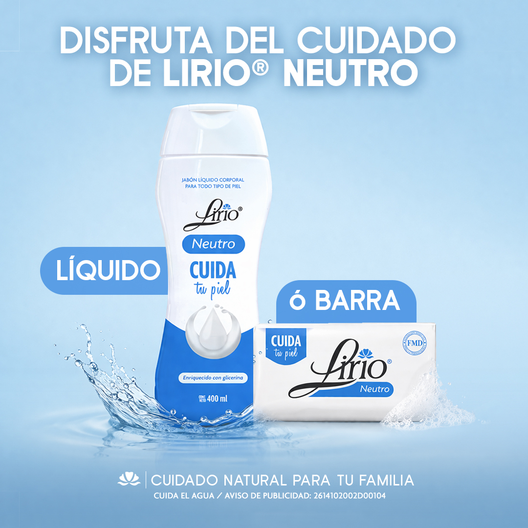 Jabón Lirio Facebook ad: El cuidado de siempre, ahora en la presentación…