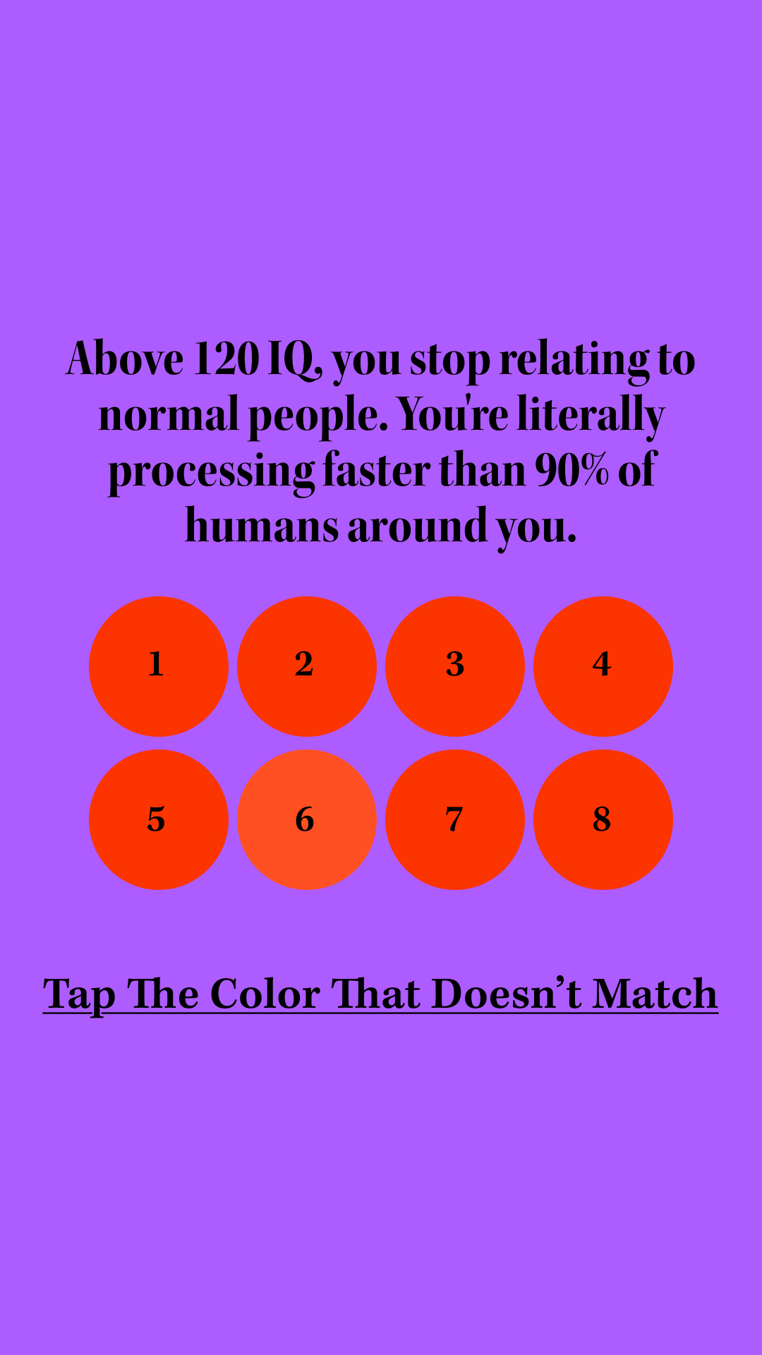 International IQ Test Facebook ad