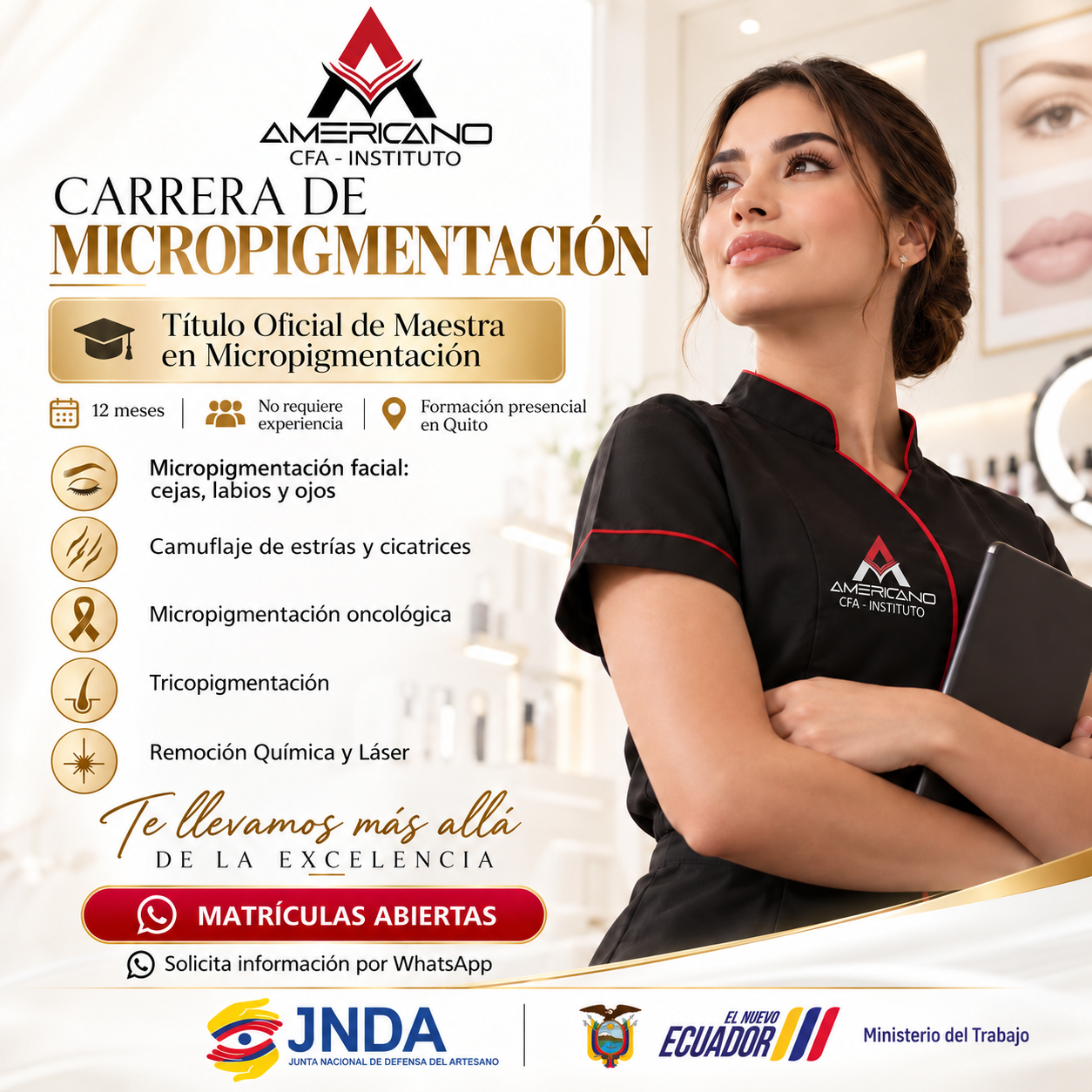 Instituto Americano Facebook ad: Chatea con nosotros