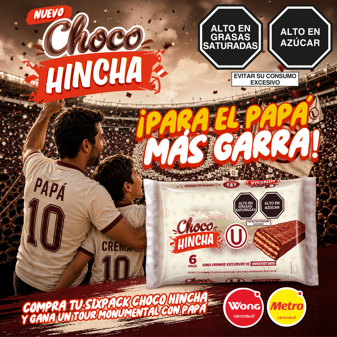 Choco Hincha Facebook ad: ¡El papá más garra merece la mejor sorpresa!