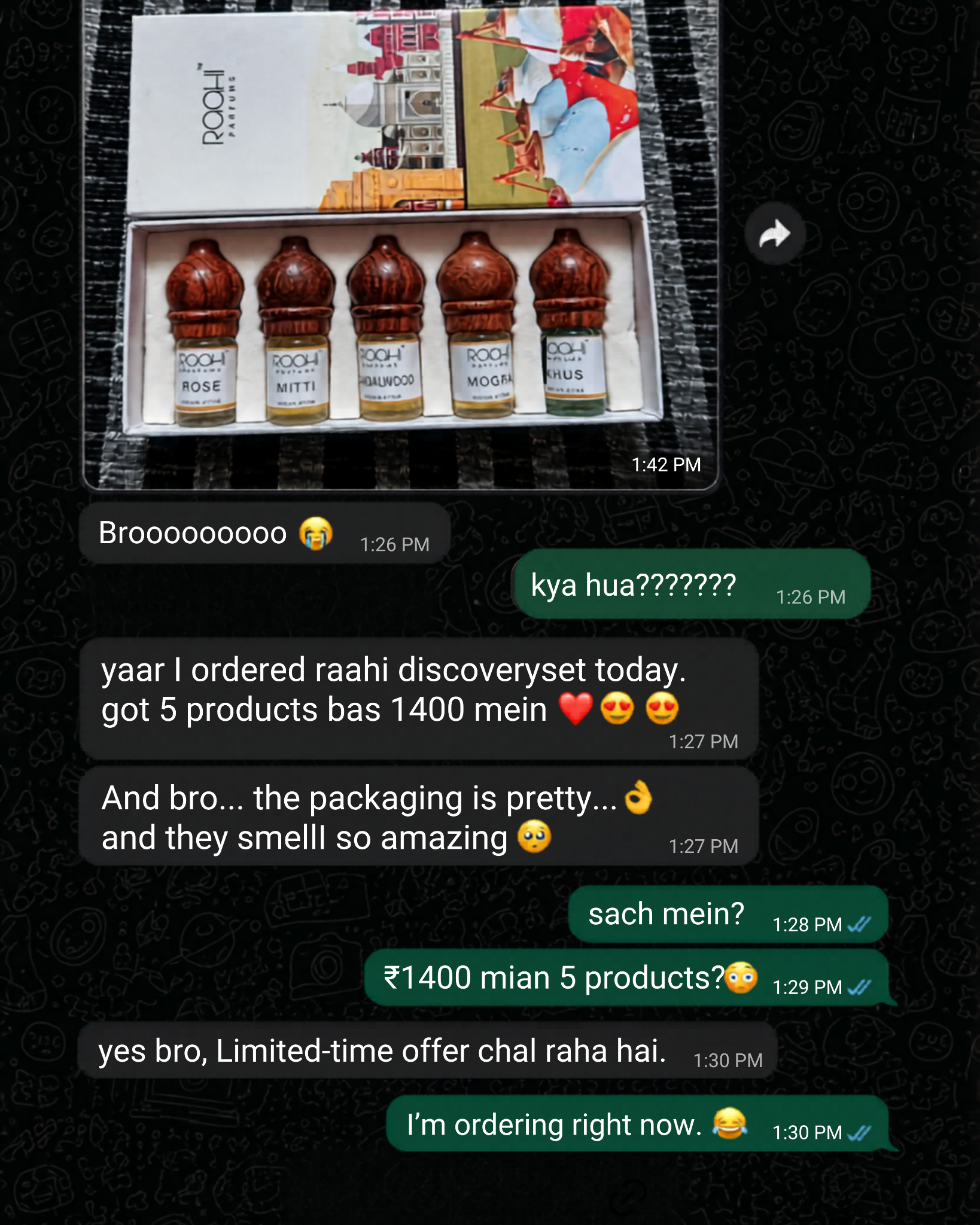 Raahi Parfums Facebook ad