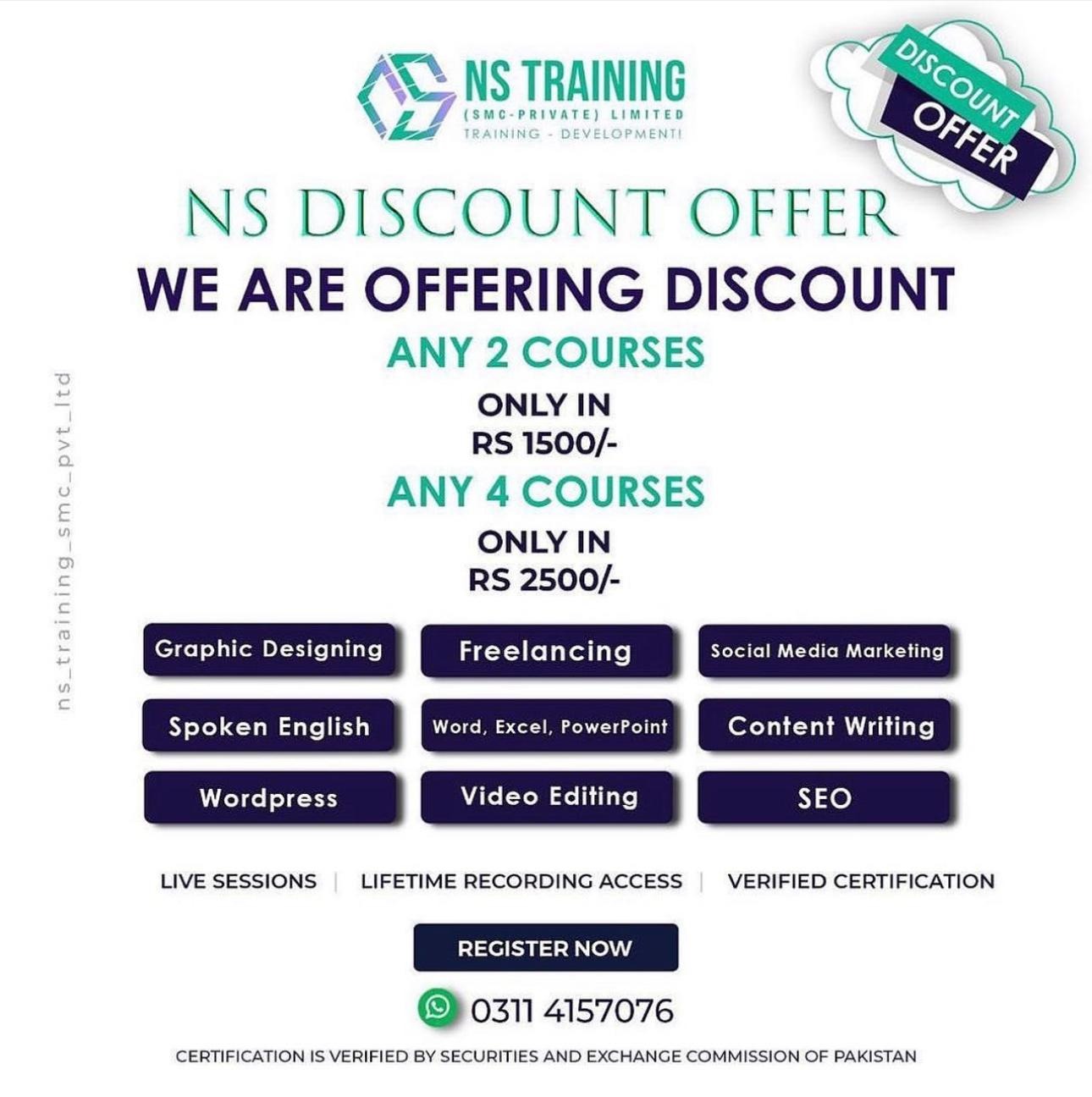 NS Training SMC PVT Ltd Facebook ad