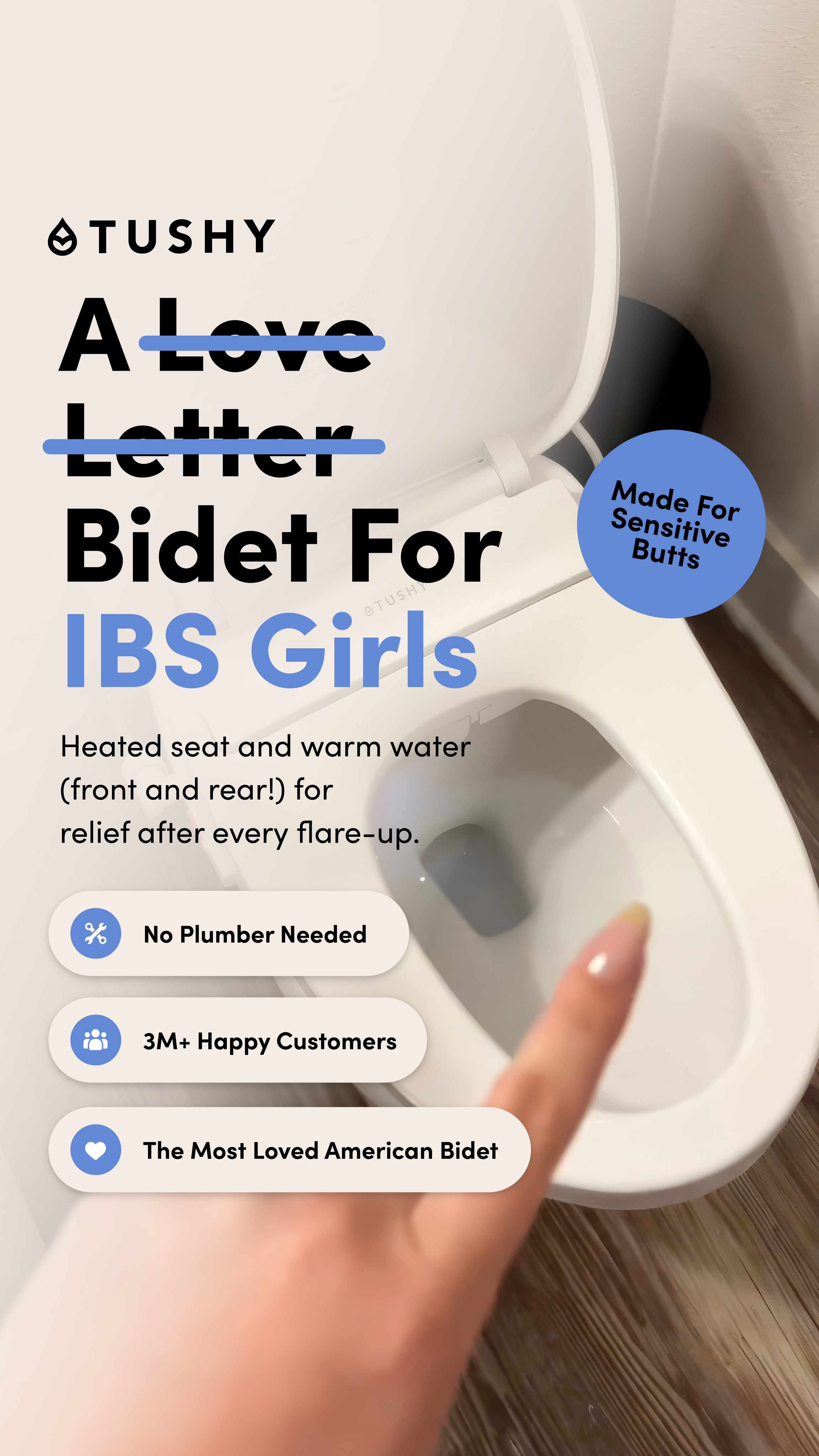 TUSHY Facebook ad