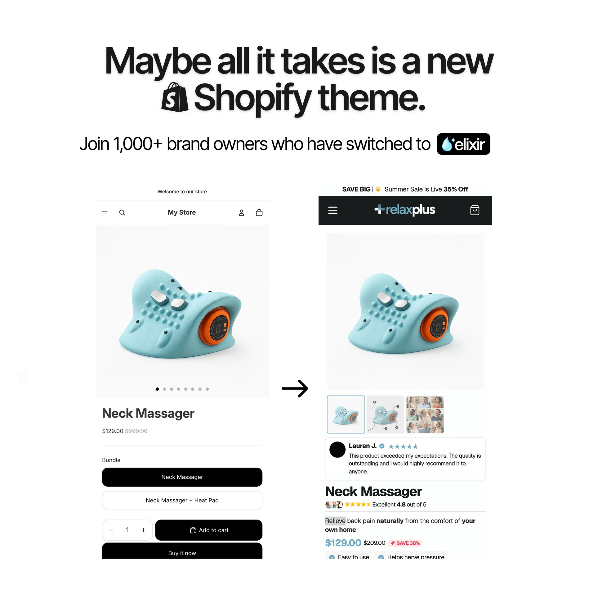 Ecom Elixir Facebook ad: Attention Shopify Store Owners