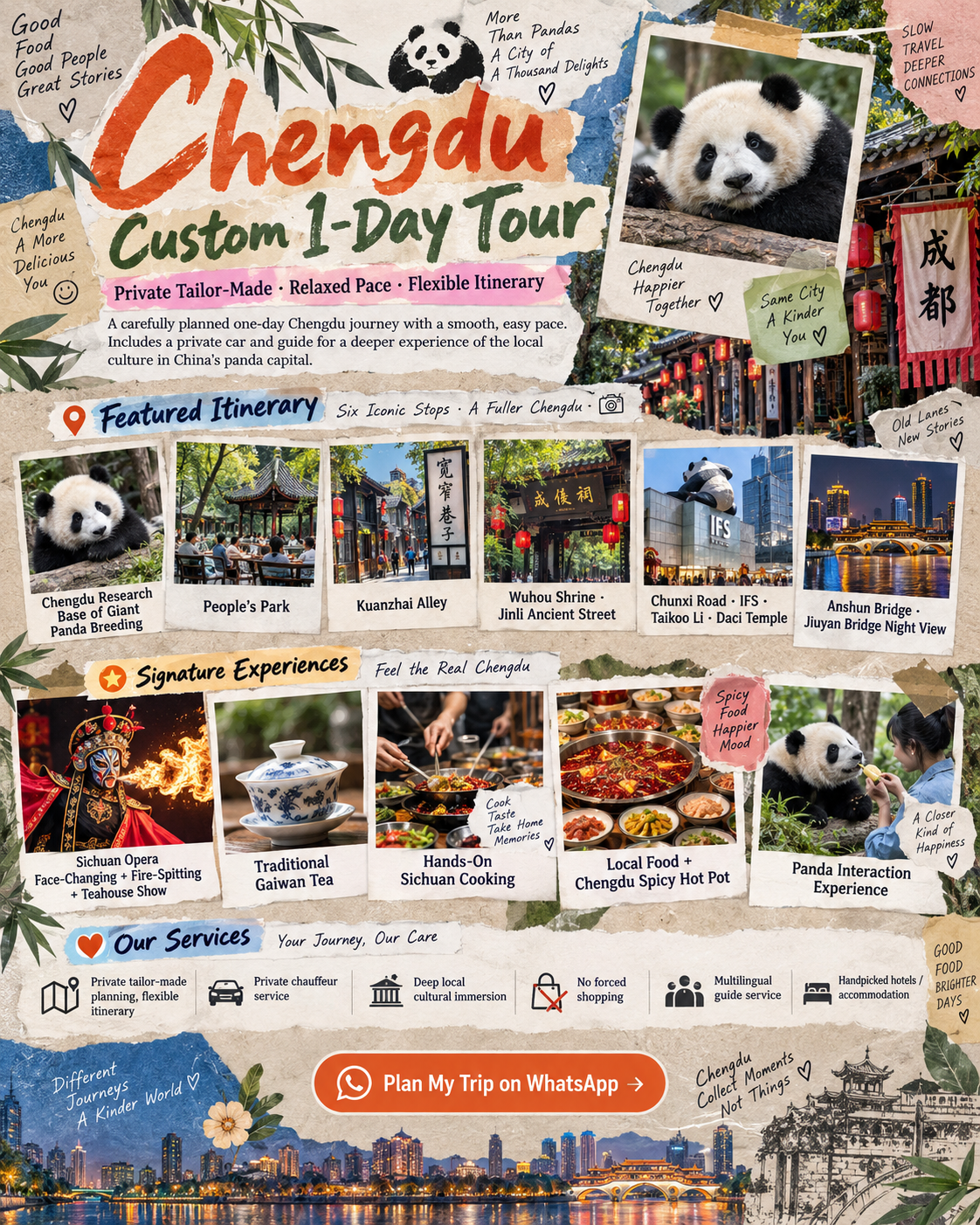 Panda Guide Private Tours Facebook ad: Build Your Perfect Chengdu Day