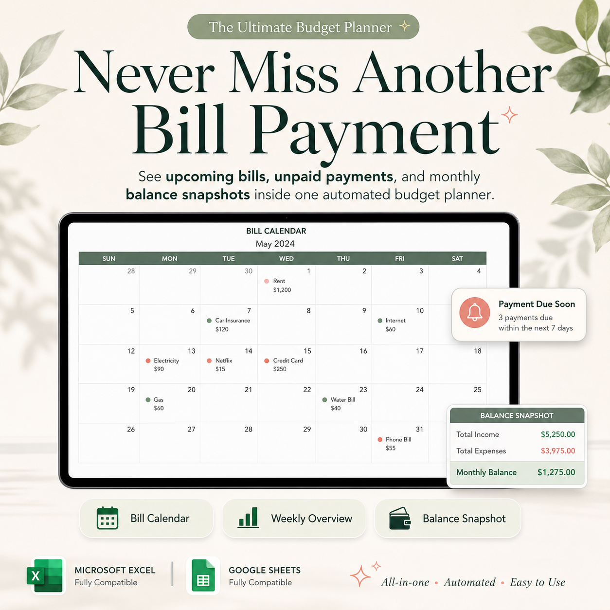 Ultimate Budget Planner Facebook ad