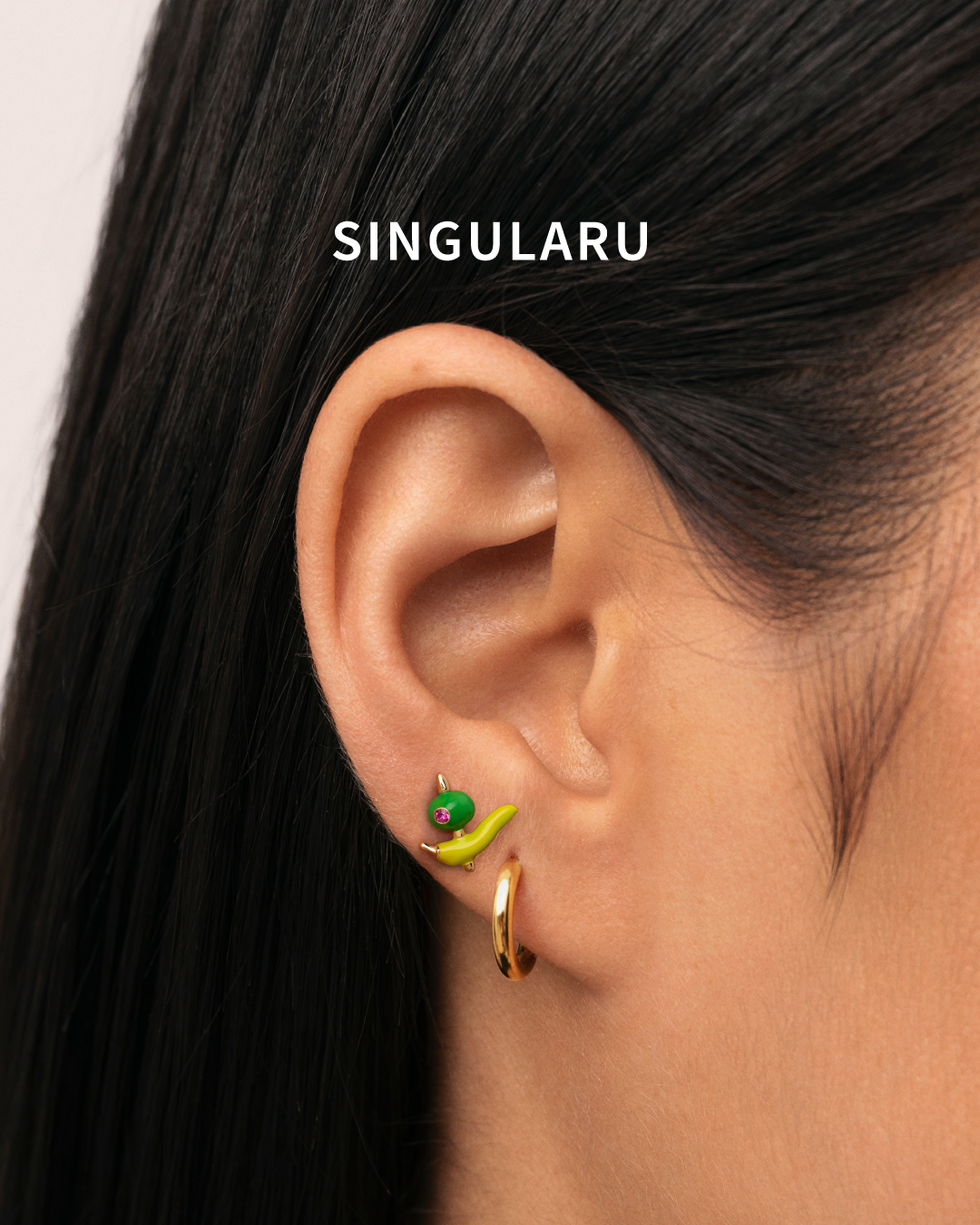 Singularu Jewels Facebook ad: Pendiente Suelto Gilda Baño Oro