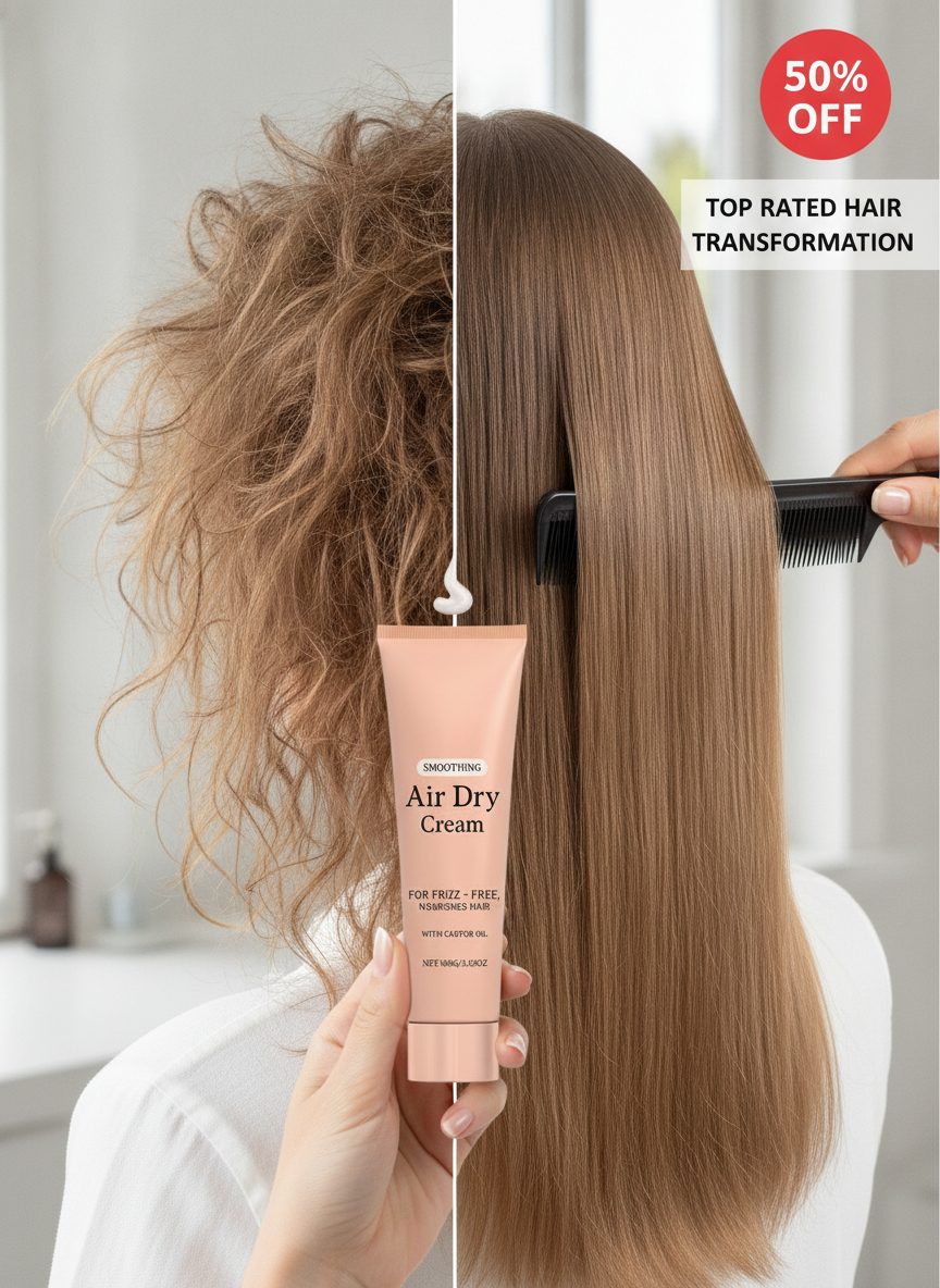 Puzzlemoon Facebook ad: Hair Smoothing Care Cream