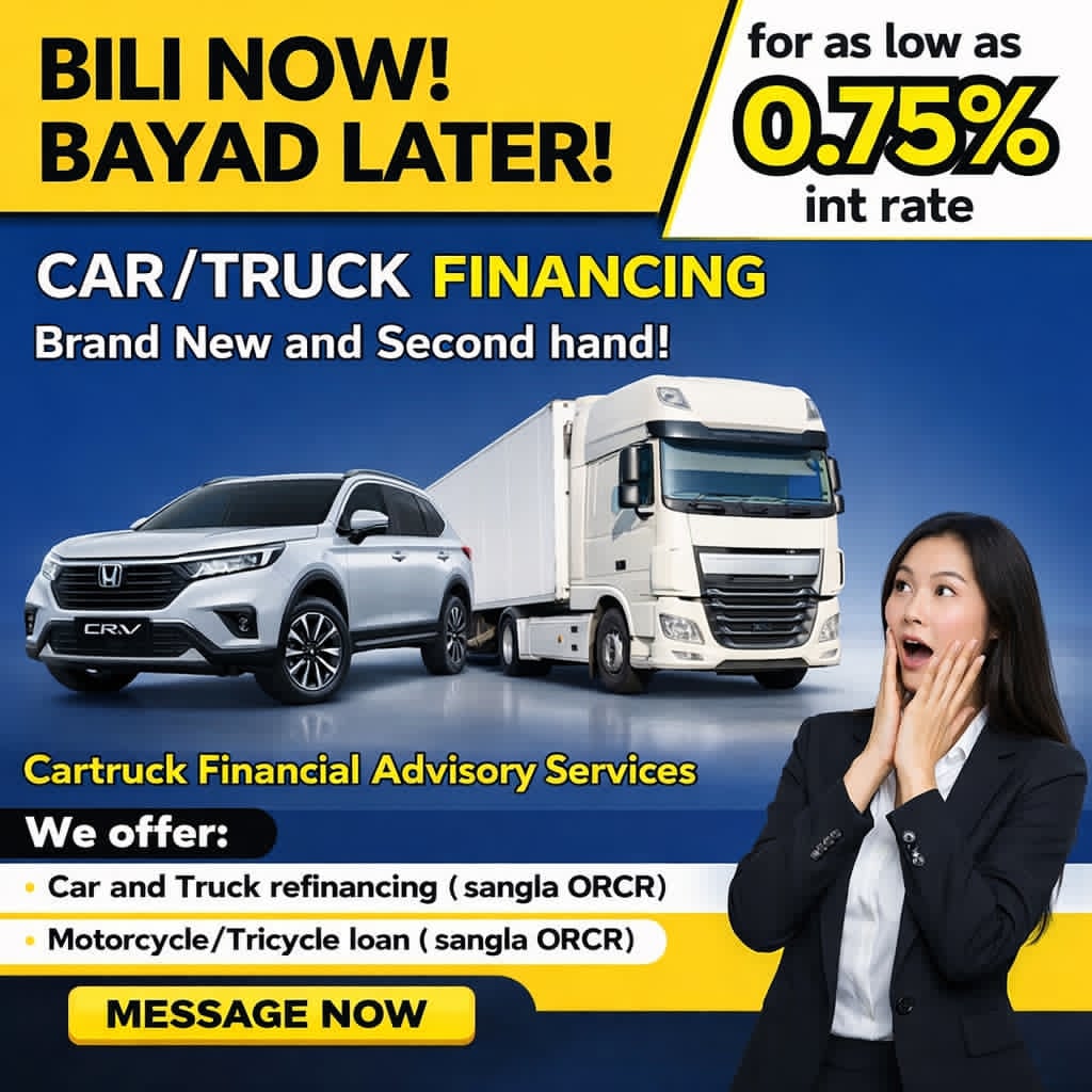 Cartruck Financial Advisory Services Facebook ad: DRIVE YOUR DREAM CAR AND TRUCKTODAY!