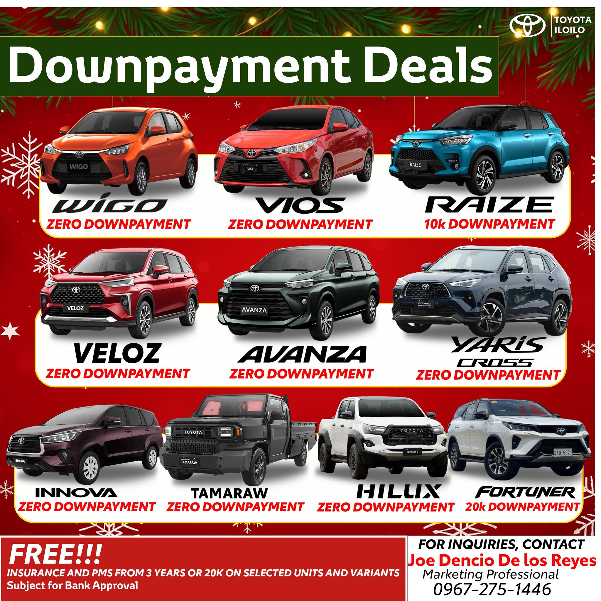 Joe Dencio De los Reyes - Toyota Iloilo Facebook ad: Drive Home a Toyota Today!