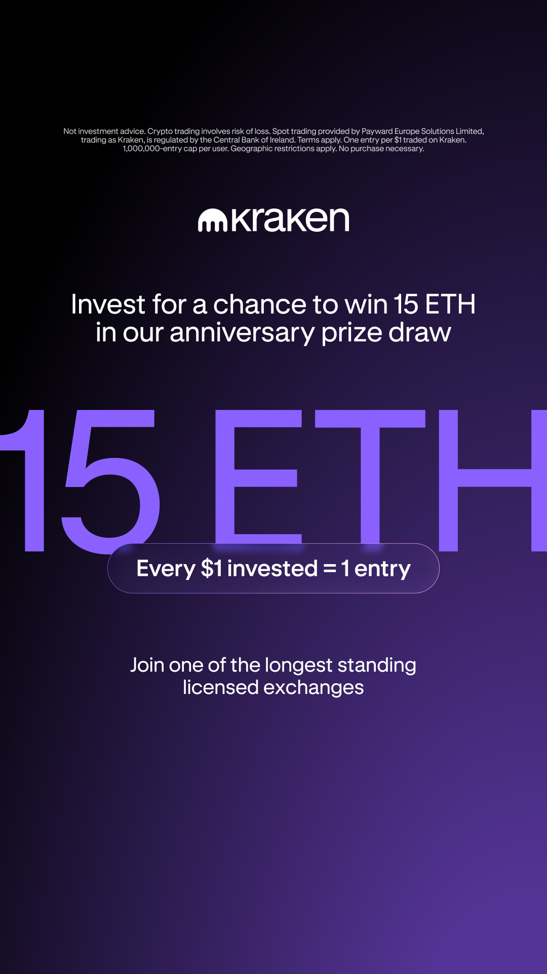 Kraken Digital Asset Exchange Facebook ad