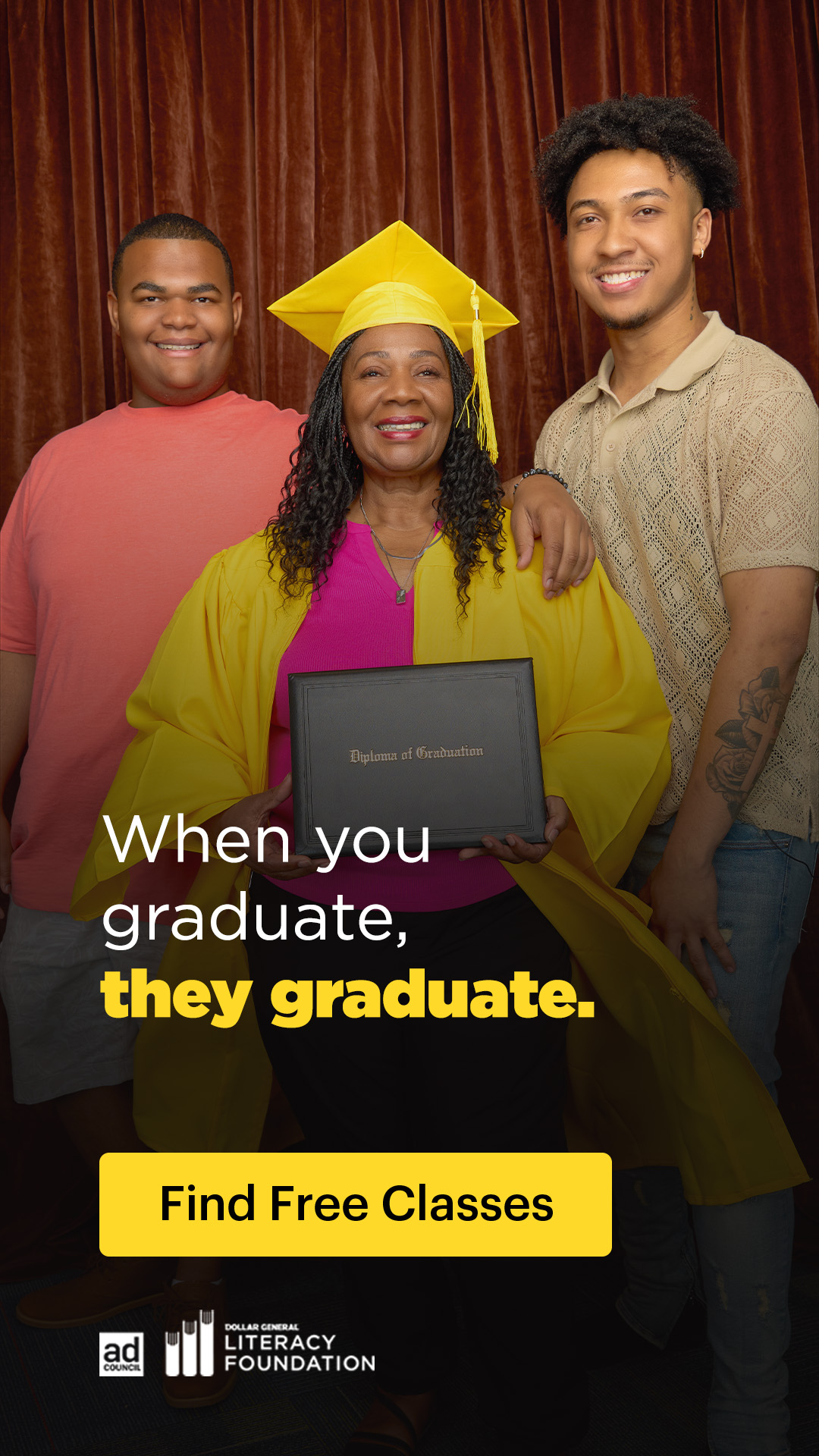 Finish Your Diploma Facebook ad from Jul 30, 2026