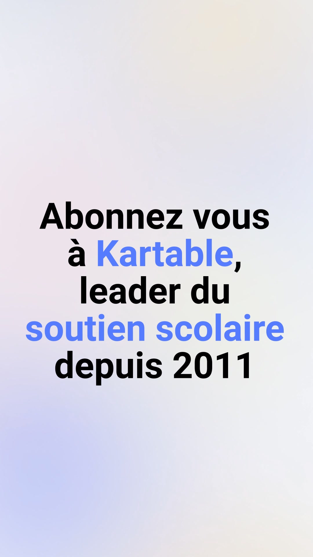 Kartable Facebook ad from Nov 9, 2025