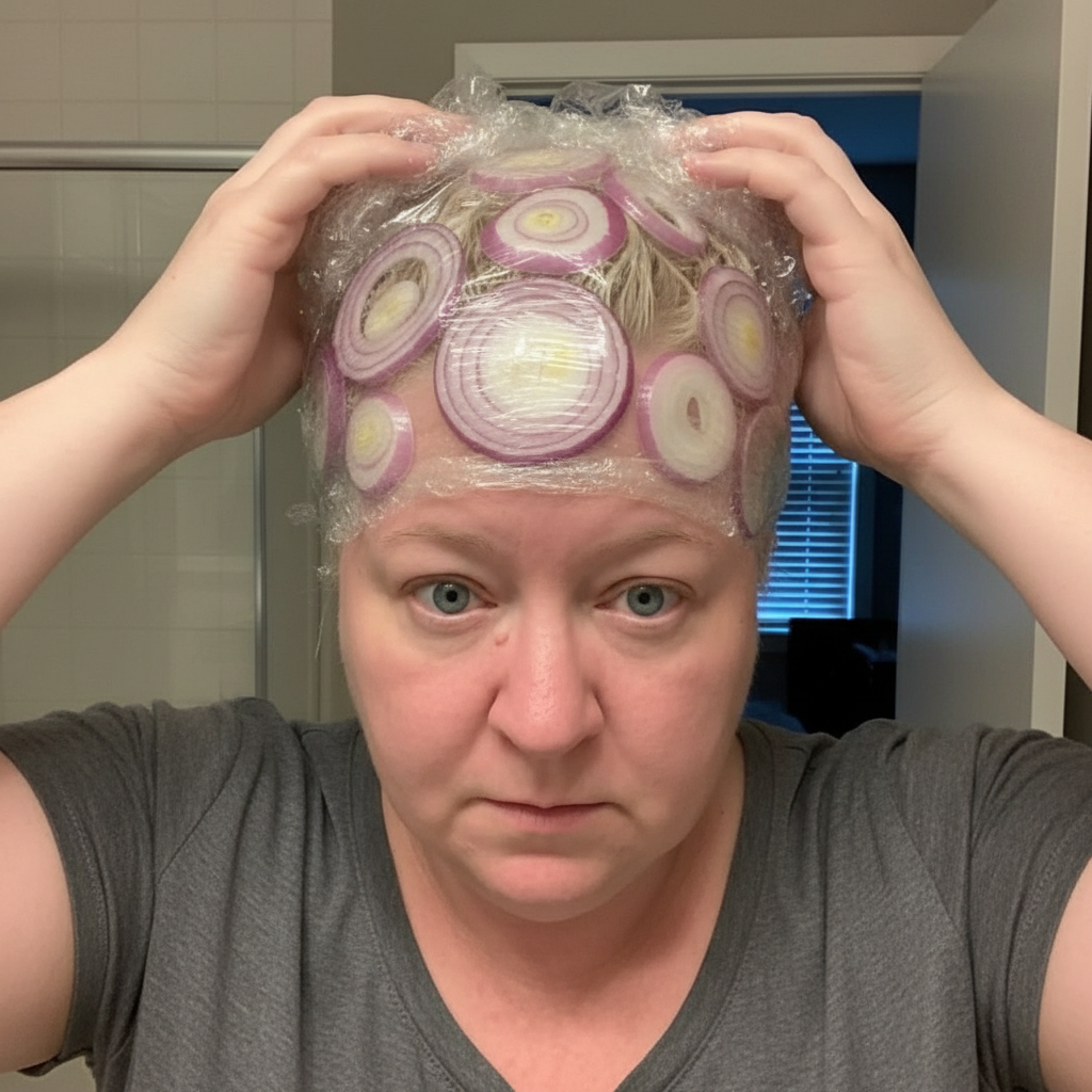Linda Barrett Facebook ad: I Wish I Had Known About This Scalp Stamping Technique…