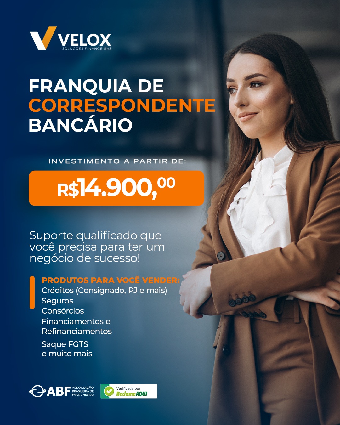 Velox Soluções Financeiras Facebook ad: Seja um Franqueado Velox!