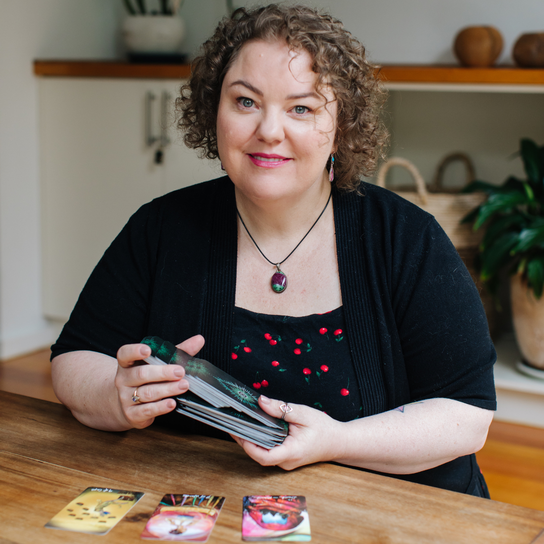 Kelly Gleeson Facebook ad: A grounded Tarot reading for sensitive women