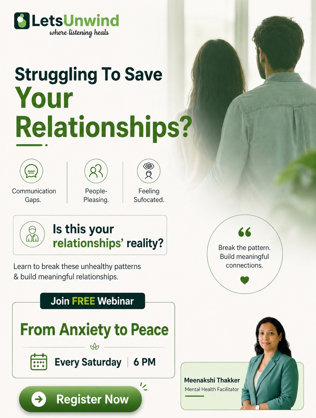 Wellness Wisdom Hub Facebook ad: Stop Overthinking Today