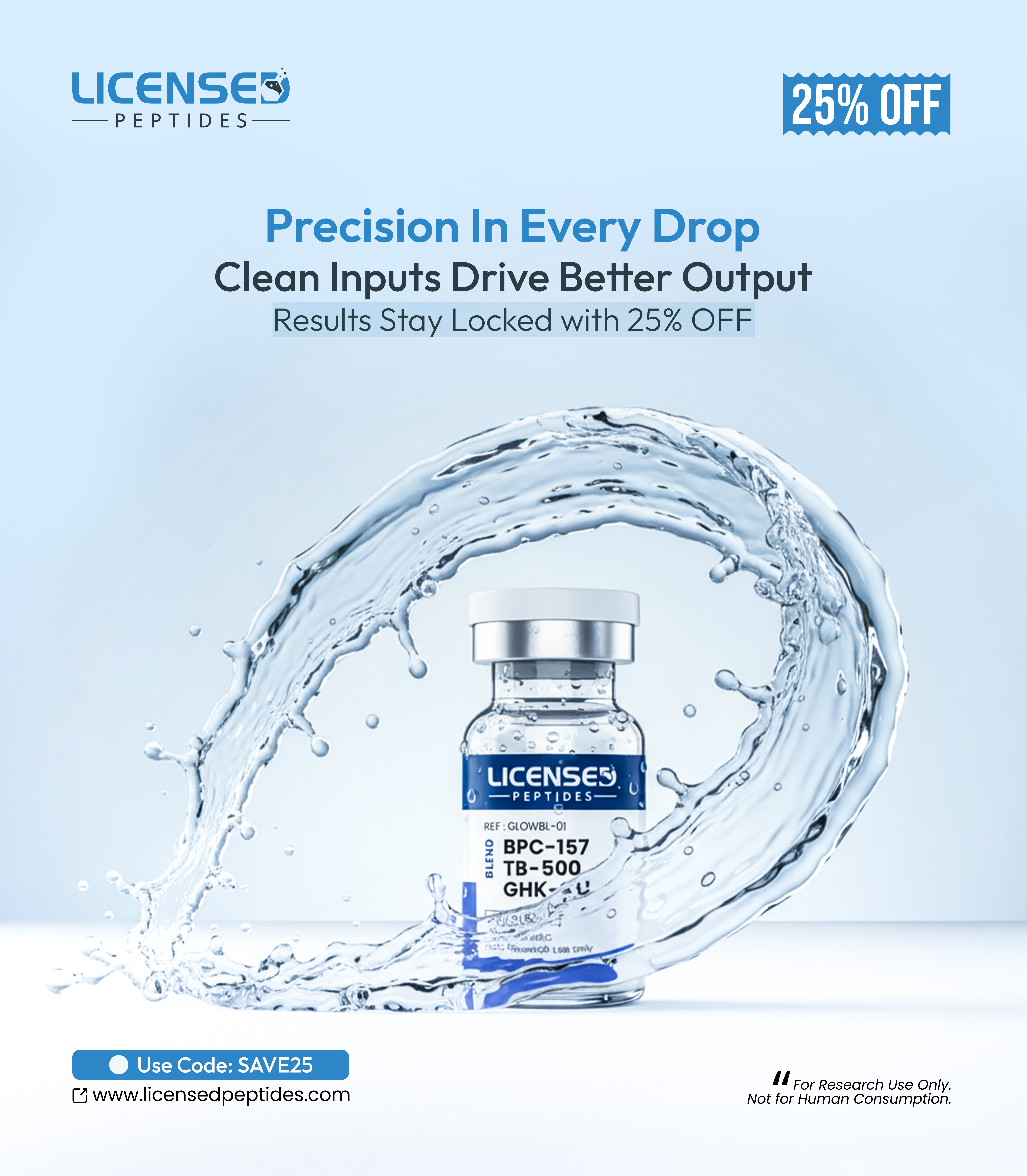 LicensedPeptides.com Facebook ad