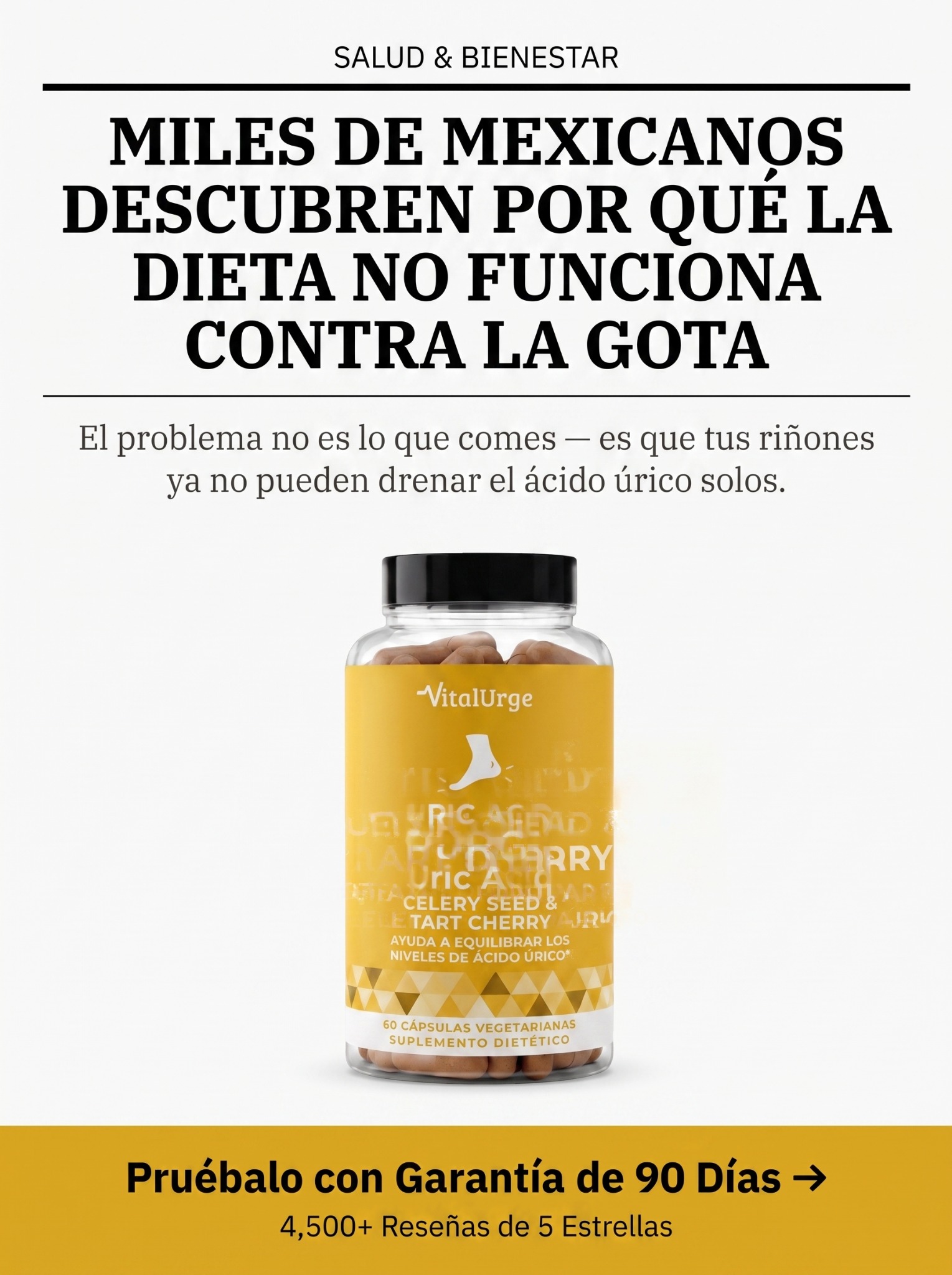VitalUrge Facebook ad: ¿Comes bien y aún te duele? Esto es lo que pasa