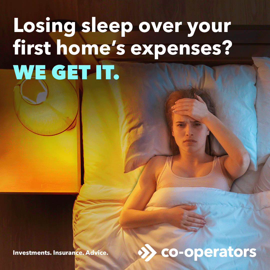 Co-operators Facebook ad: Losing sleep over your first home’s expenses?