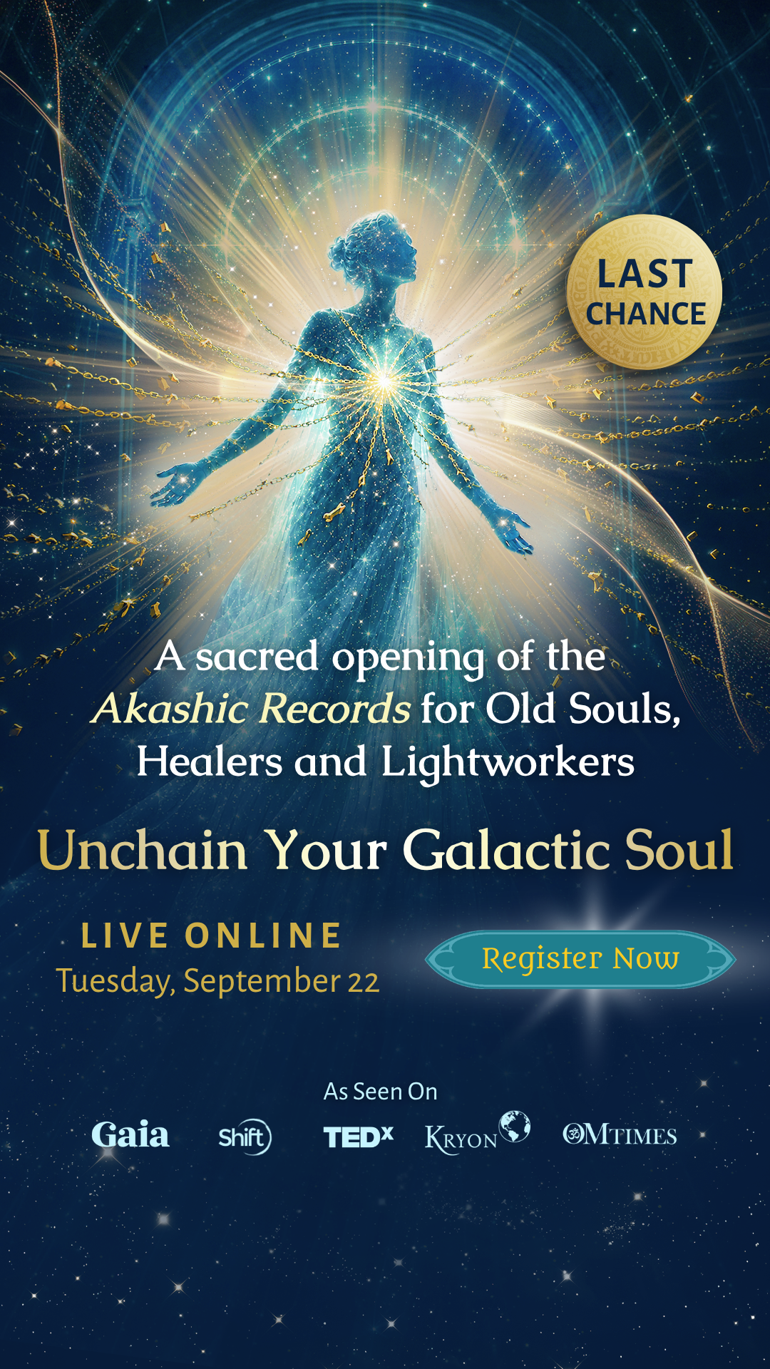 Akashic Knowing Facebook ad: Last Chance to Register!