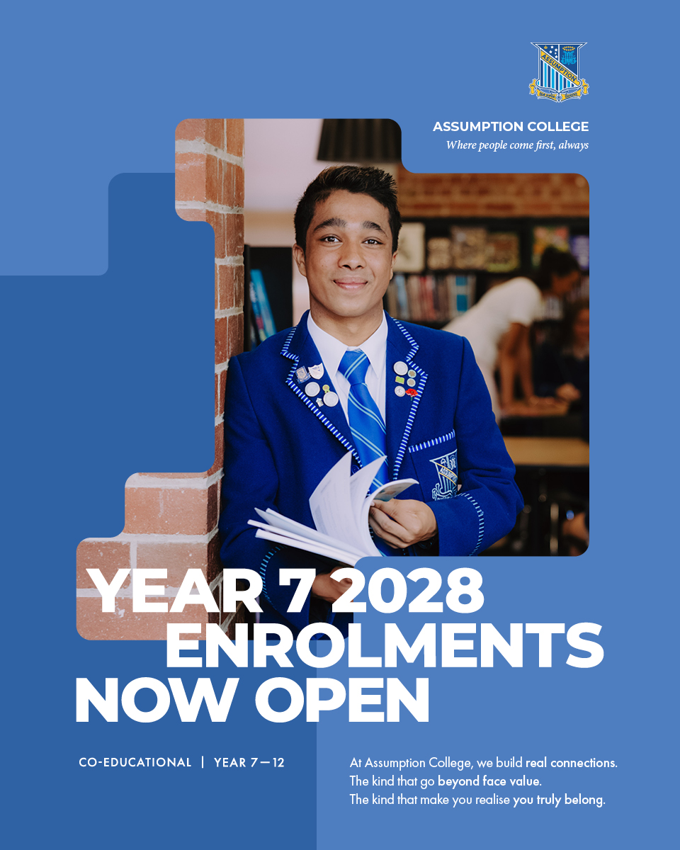 Assumption College, Kilmore Facebook ad: Applications Now Open for Year 7 2028