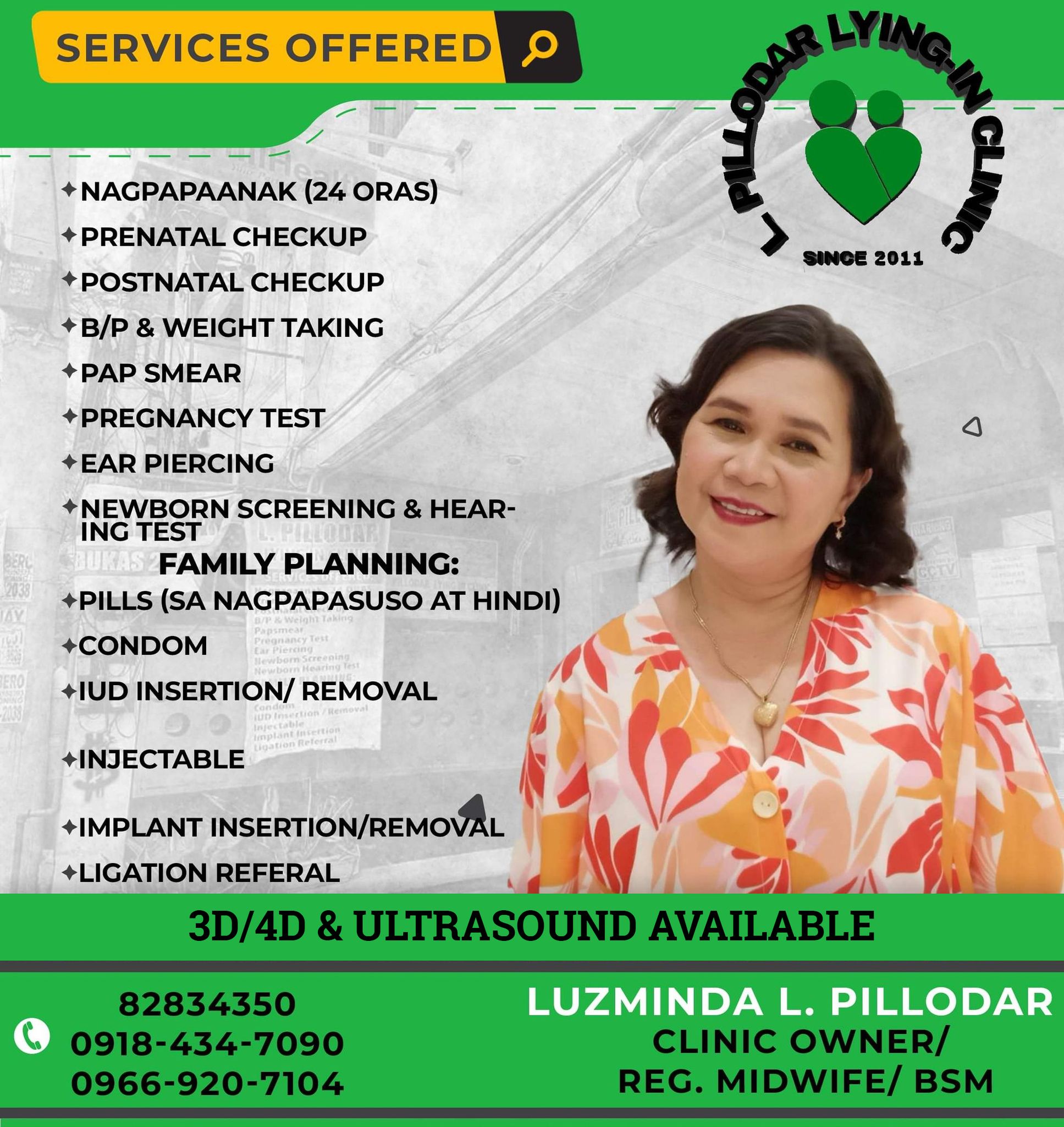 L. Pillodar Lying-in Clinic Facebook ad: Mga misis, Magandang Buhay!