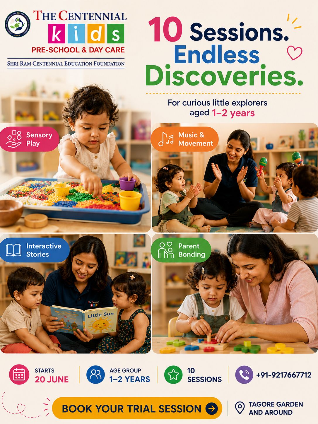 The Centennial Kids Tagore Garden Facebook ad: Only 10 Sessions, Reserve Your Spot
