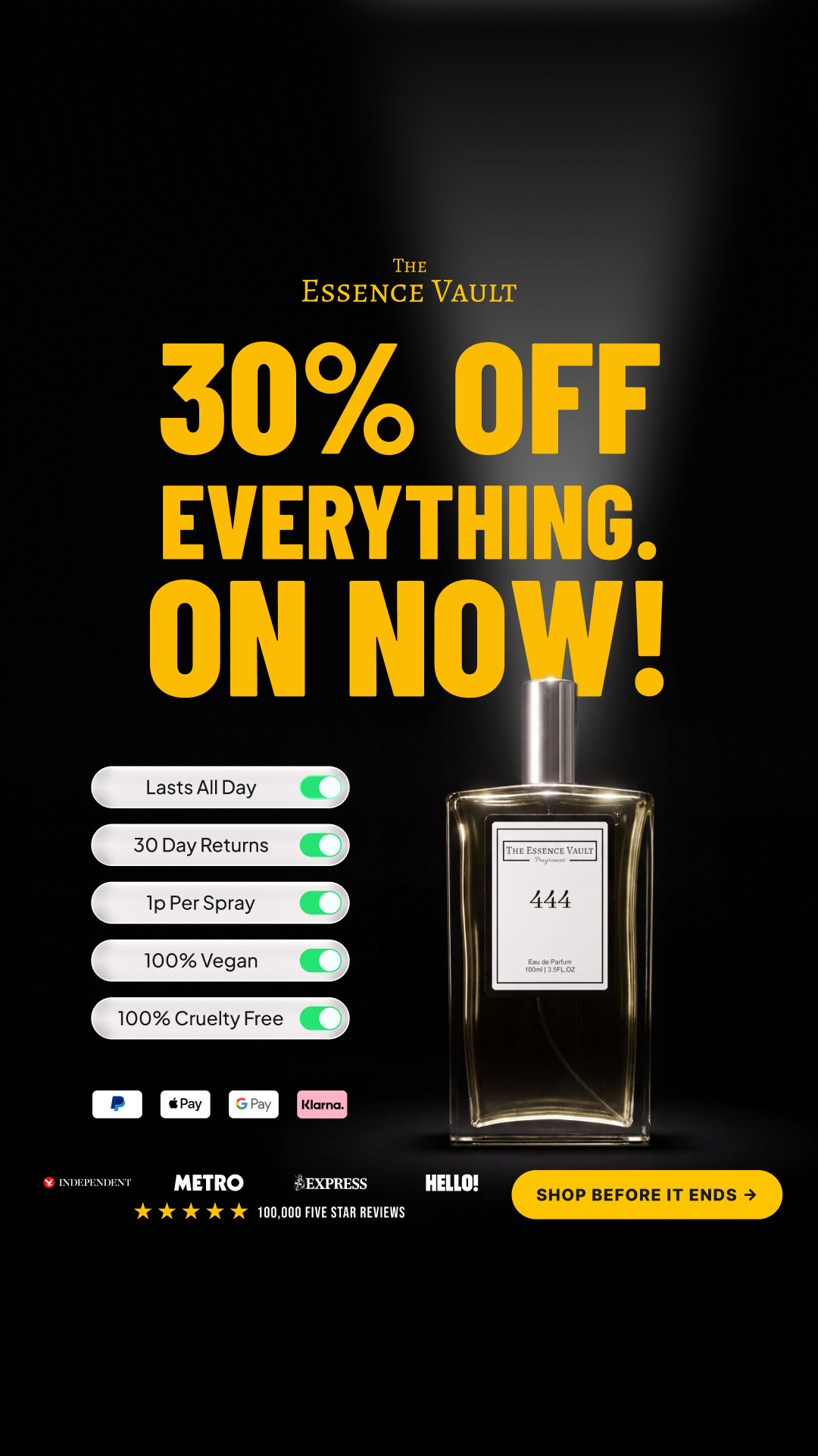 The Essence Vault Facebook ad