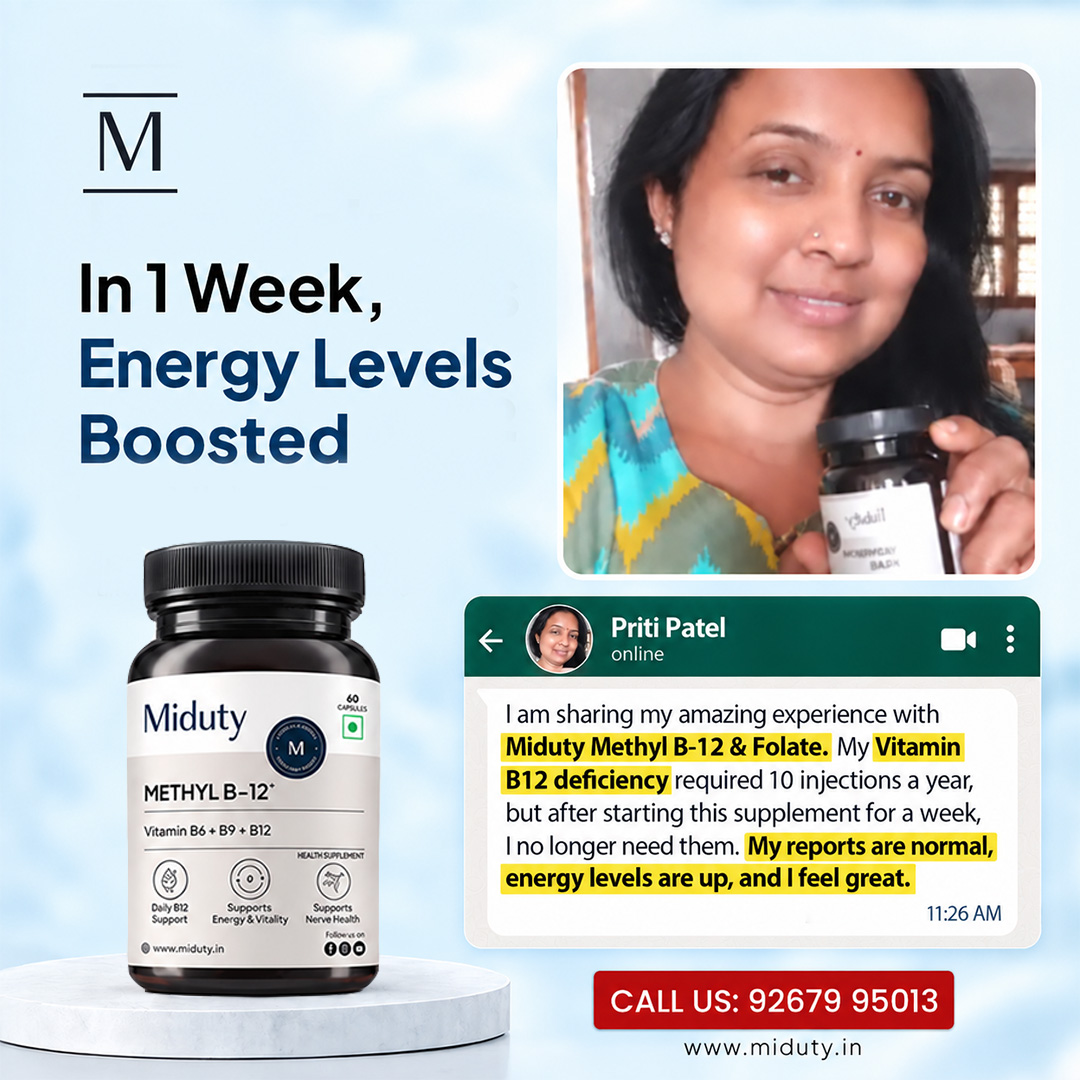 Miduty Facebook ad: Low Energy or B12 Concerns? Call Us