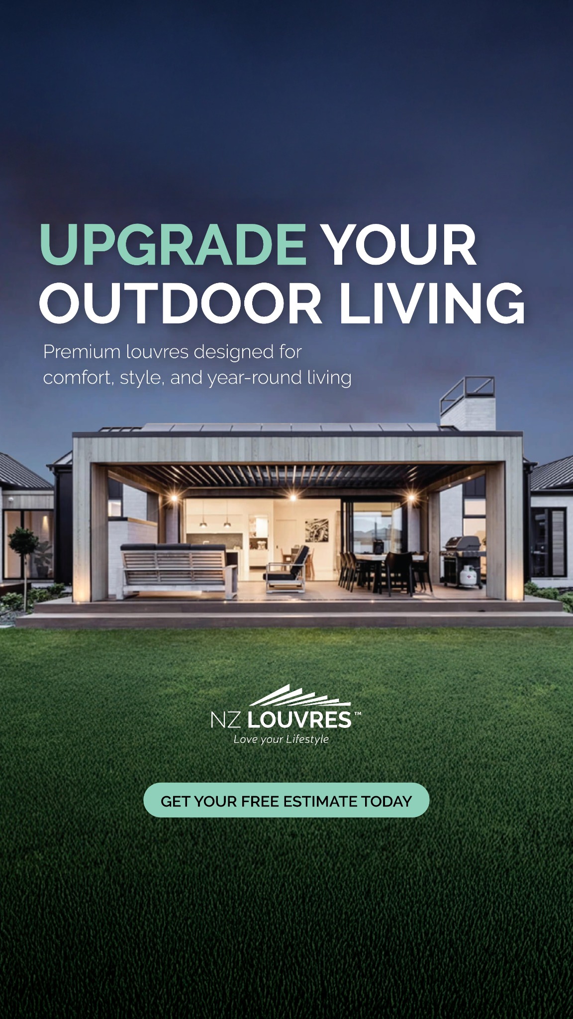 NZ Louvres Facebook ad from Jun 25, 2026