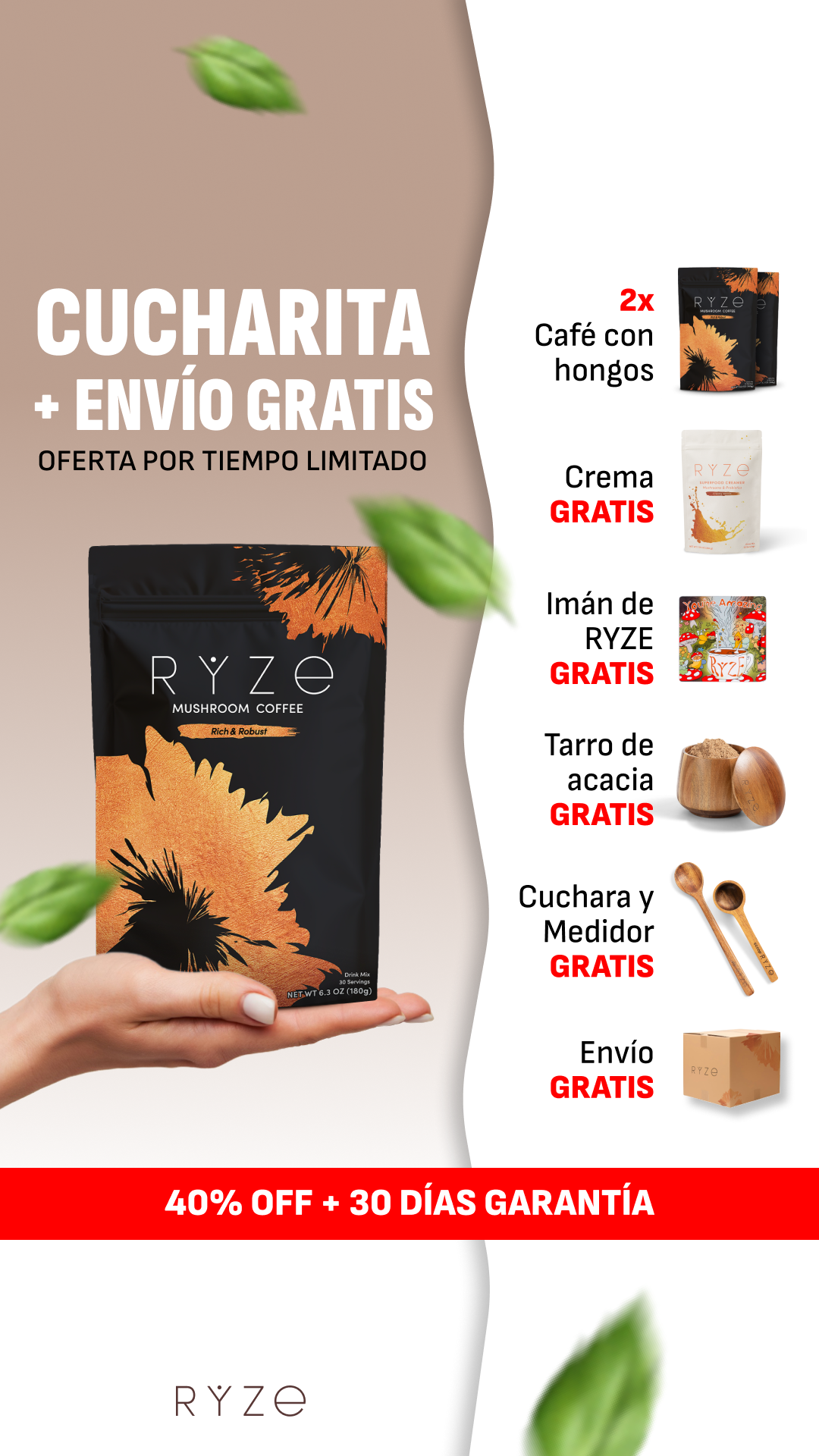 RYZE Superfoods Facebook ad