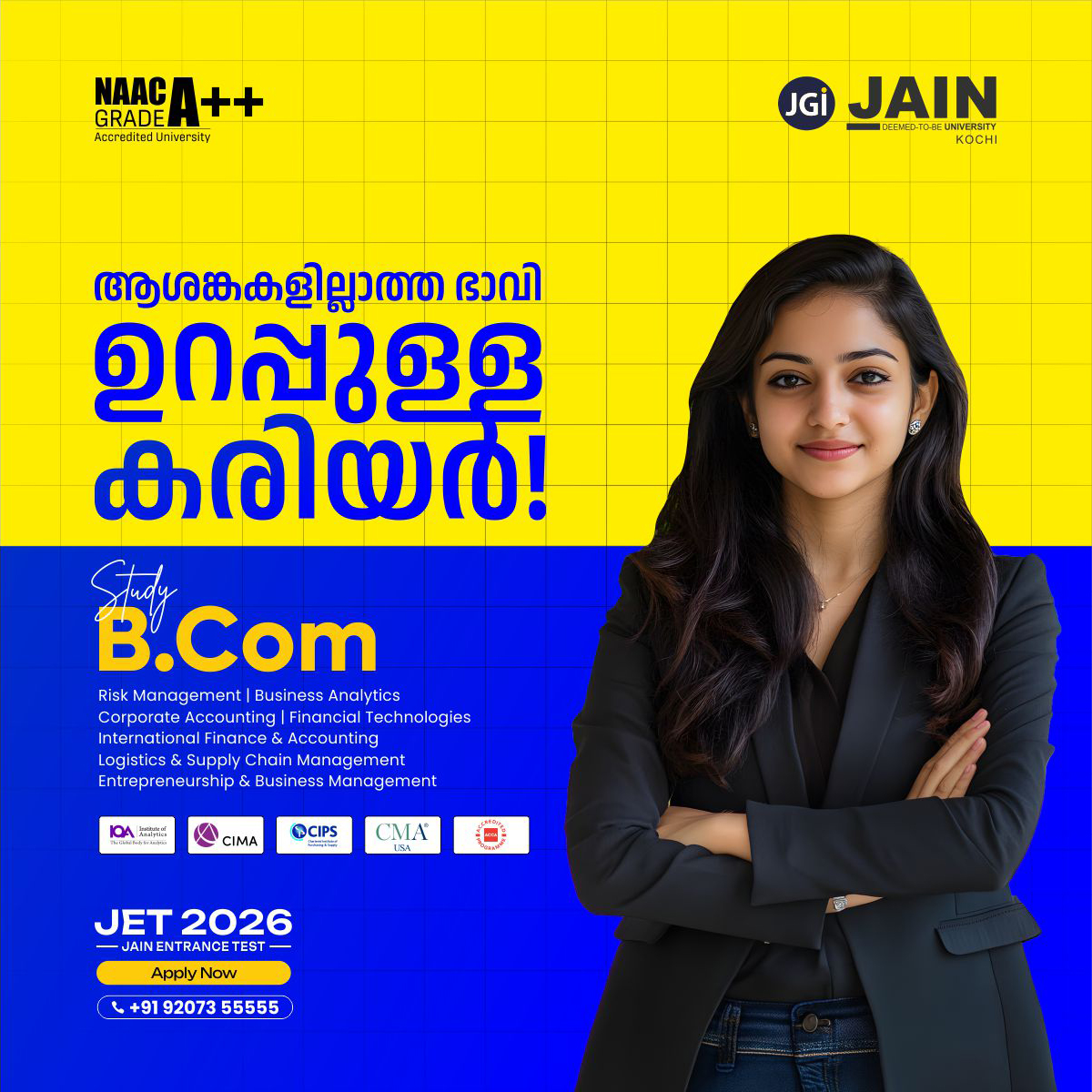 JAIN Deemed-to-be University, Kochi Facebook ad