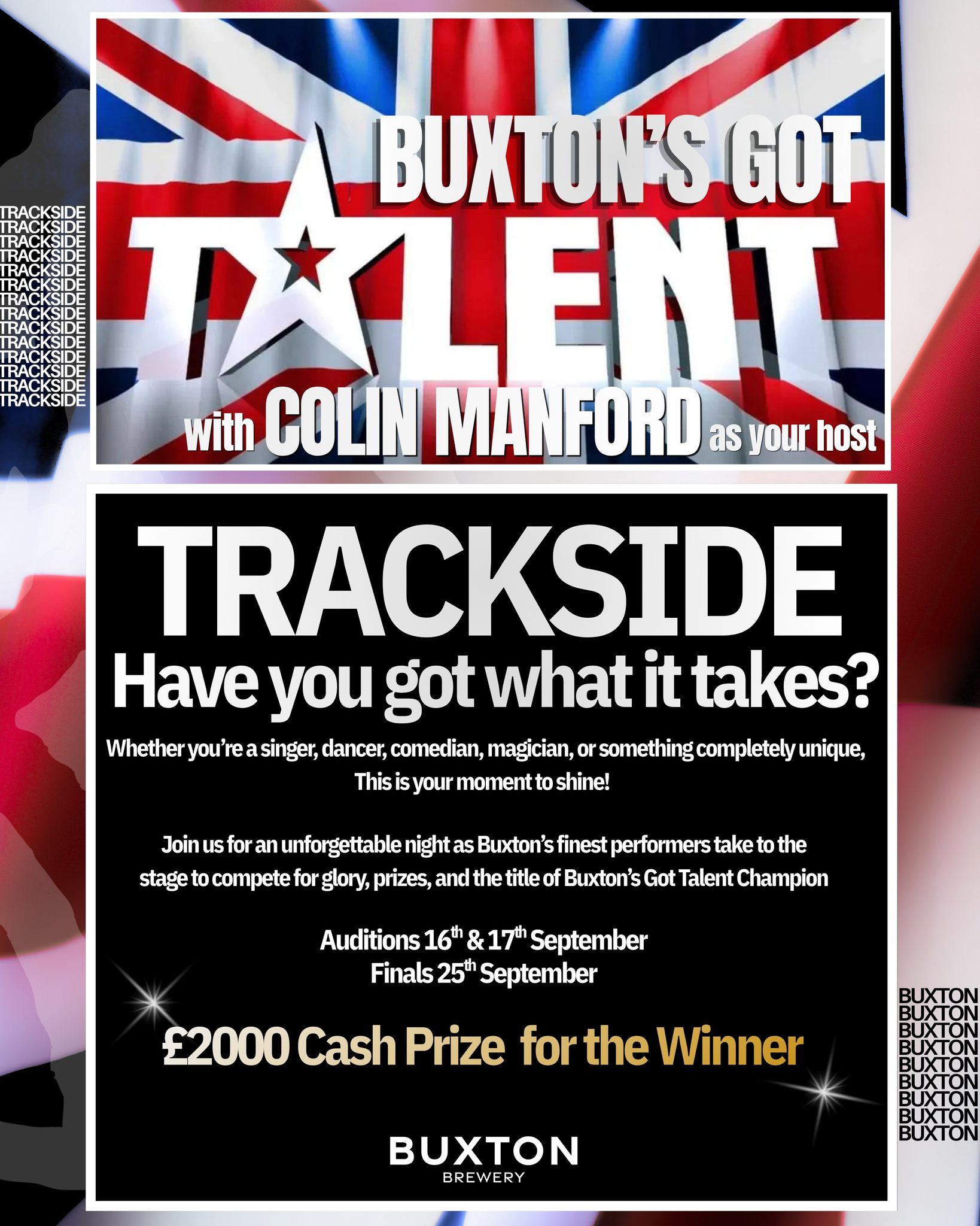 Buxton Brewery Trackside Facebook ad: Buxton! Have you got what it takes?