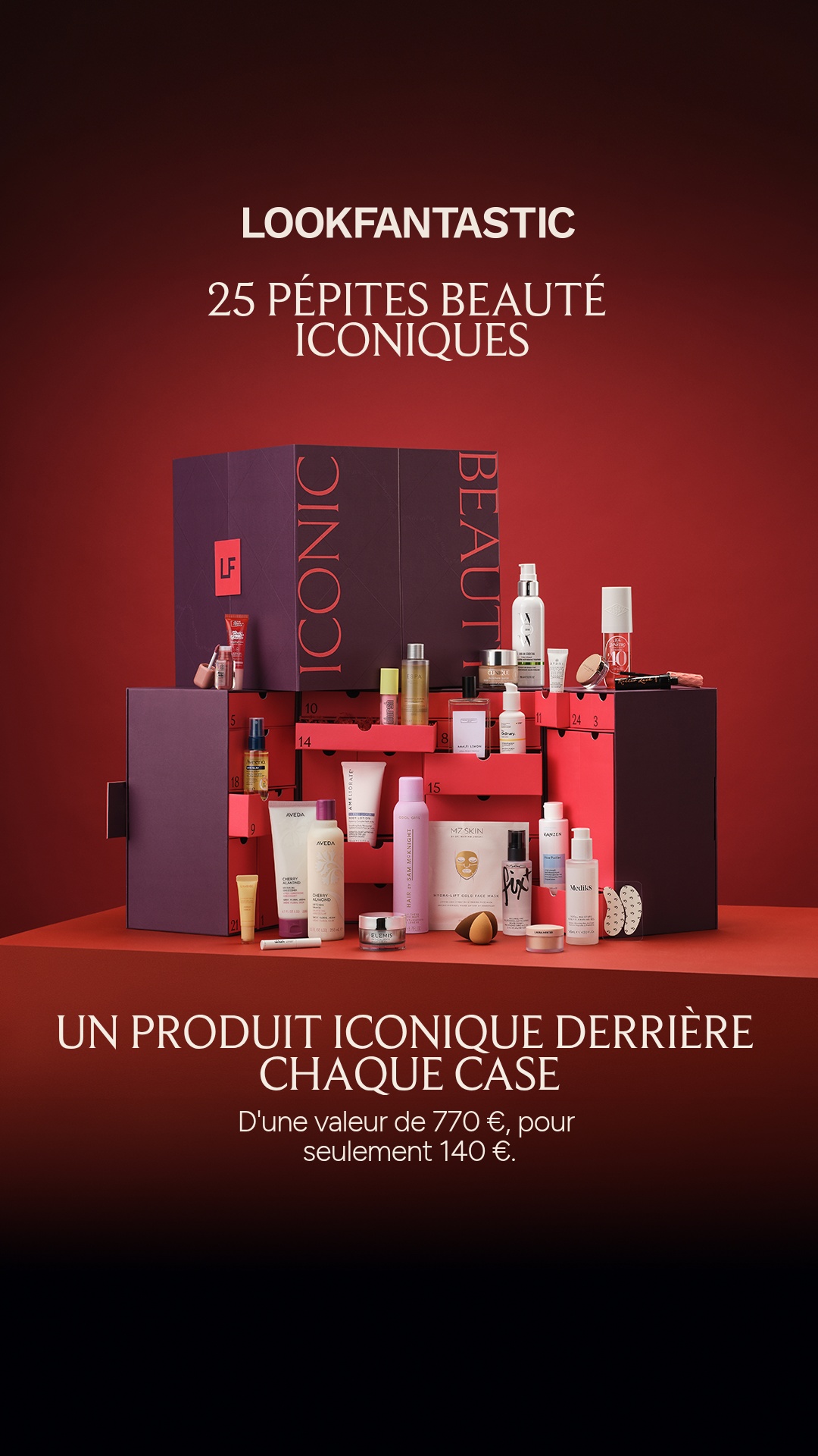 LOOKFANTASTIC Facebook ad: Le Calendrier de l'Avent Beauté