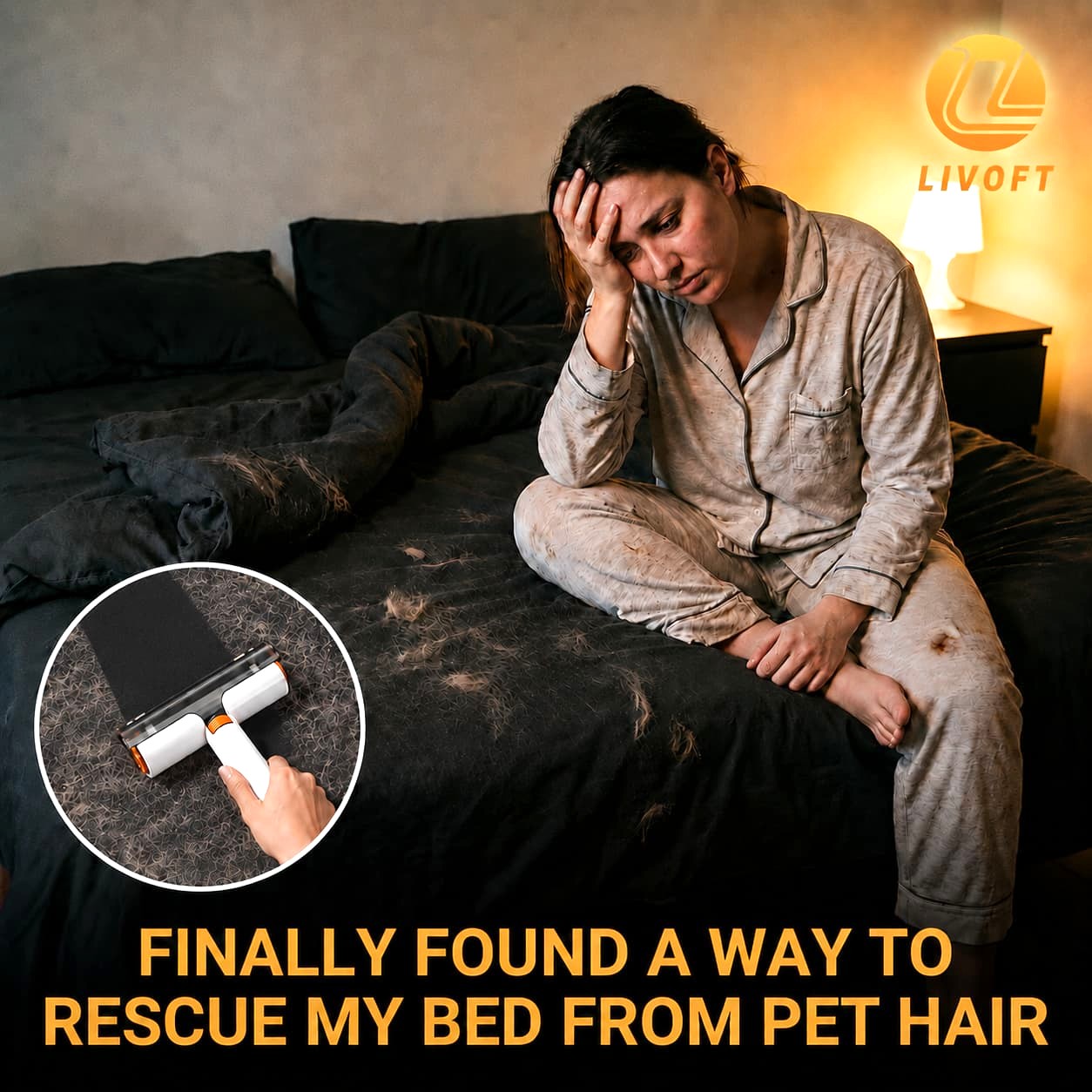 Livoft Facebook ad: Sleep in a fur-free bed tonight