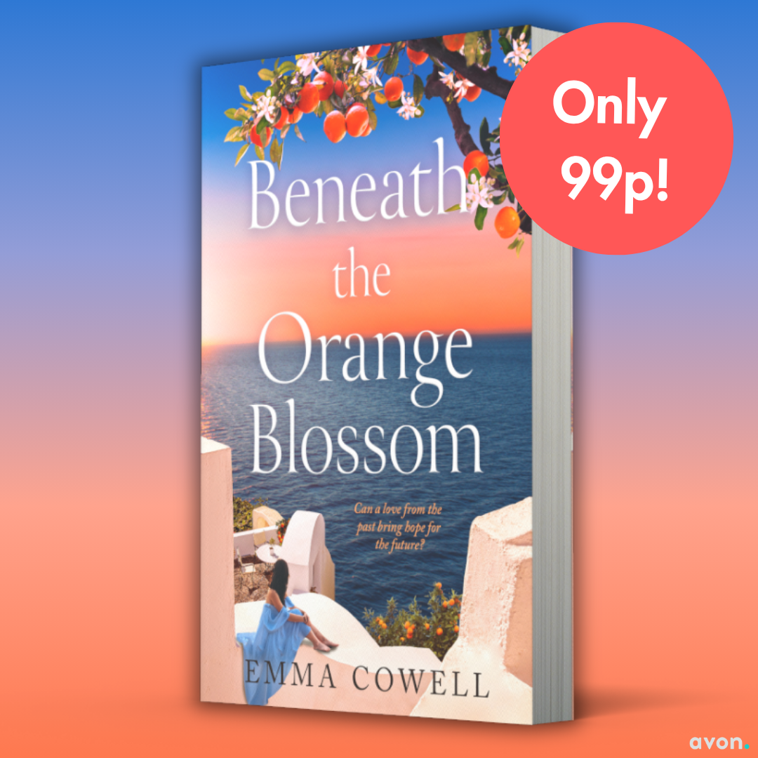 Avon Books UK Facebook ad: Beneath the Orange Blossom: Spend summer in Greece in this…