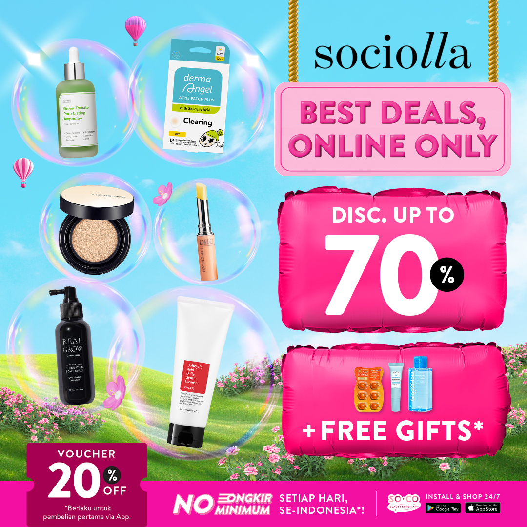 Sociolla Facebook ad: Scroll sambil rebahan, cuan berdatangan!
