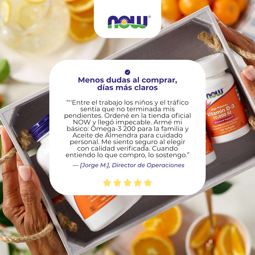 Now Foods México Facebook ad: Calidad real