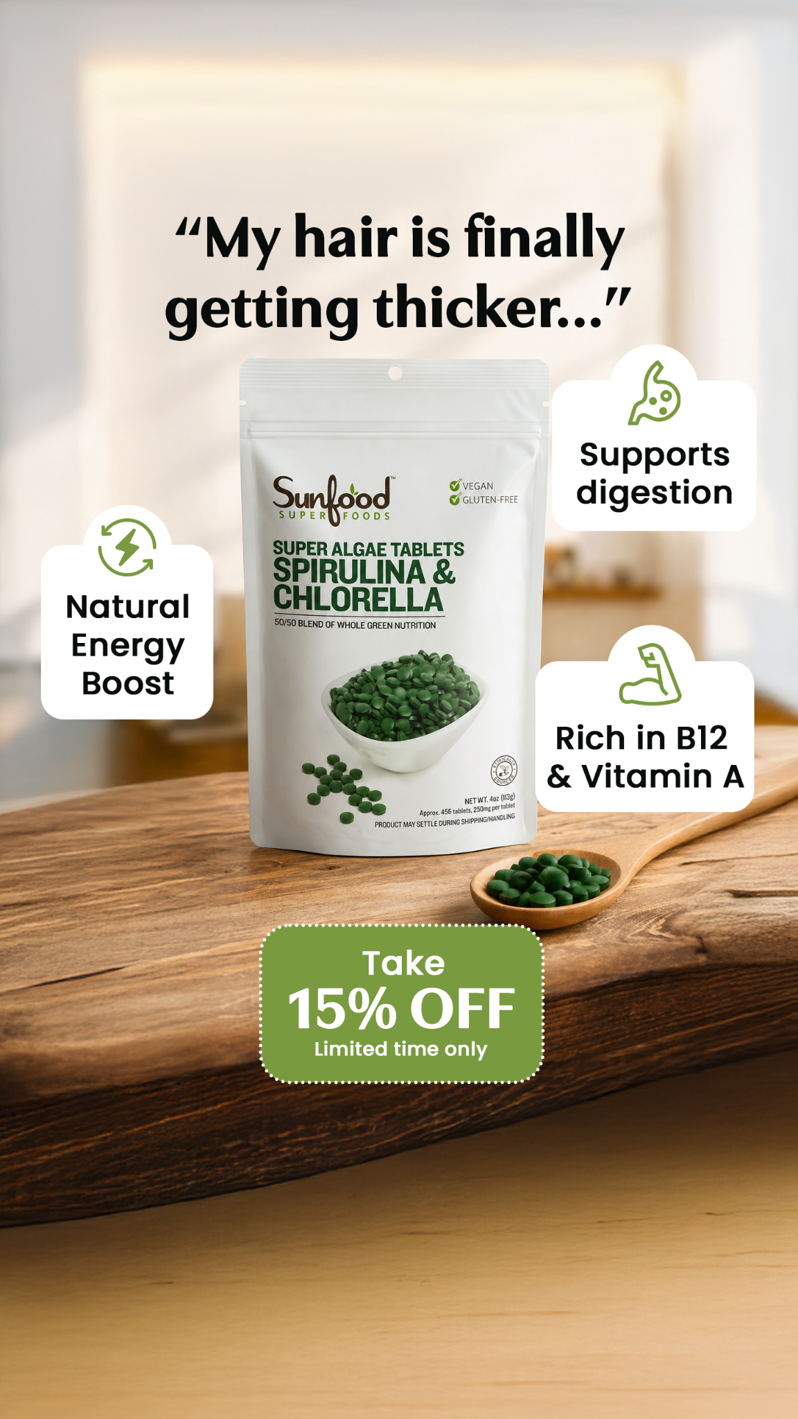 Sunfood Superfoods Facebook ad