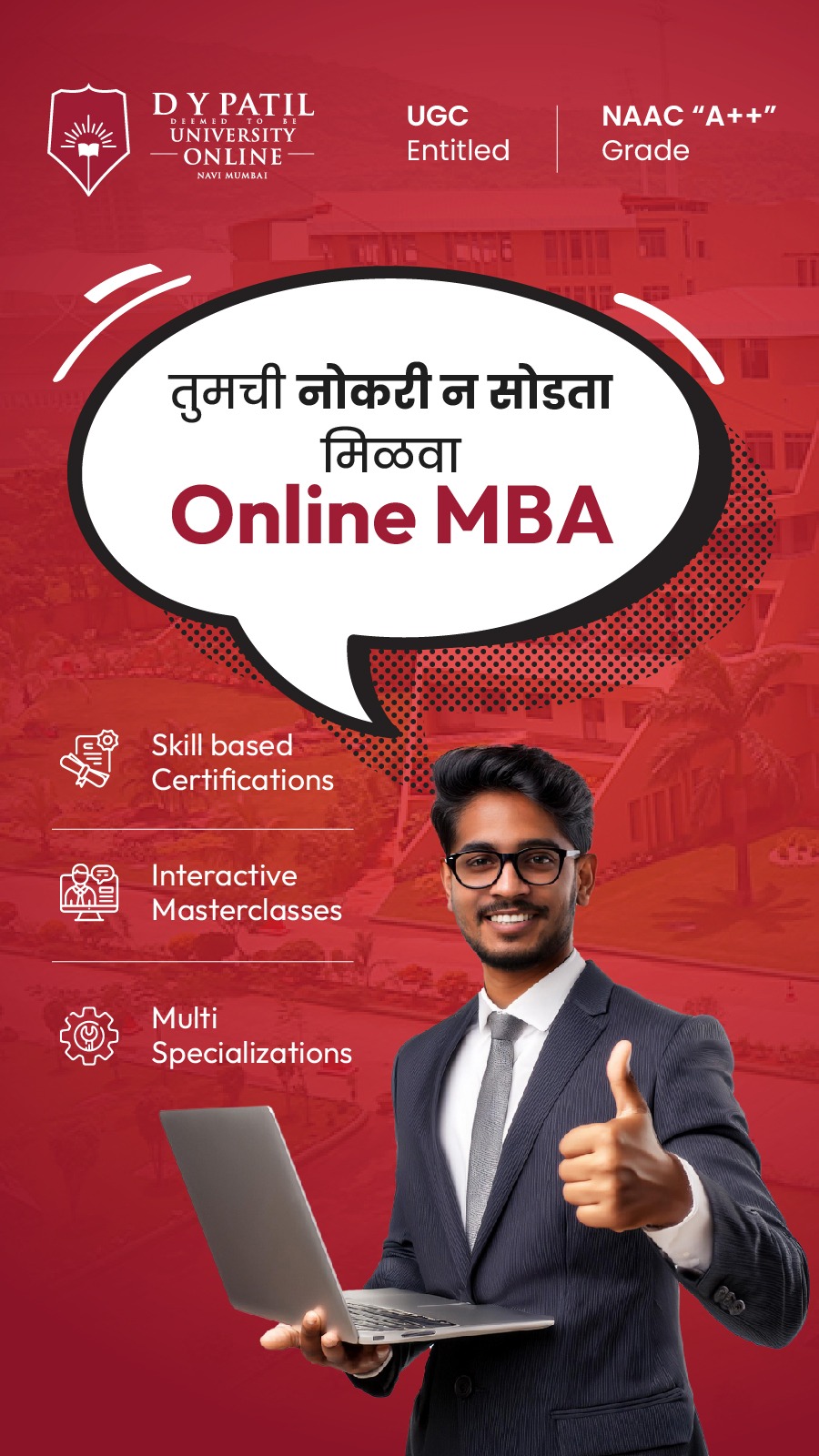 DY Patil Online Facebook ad
